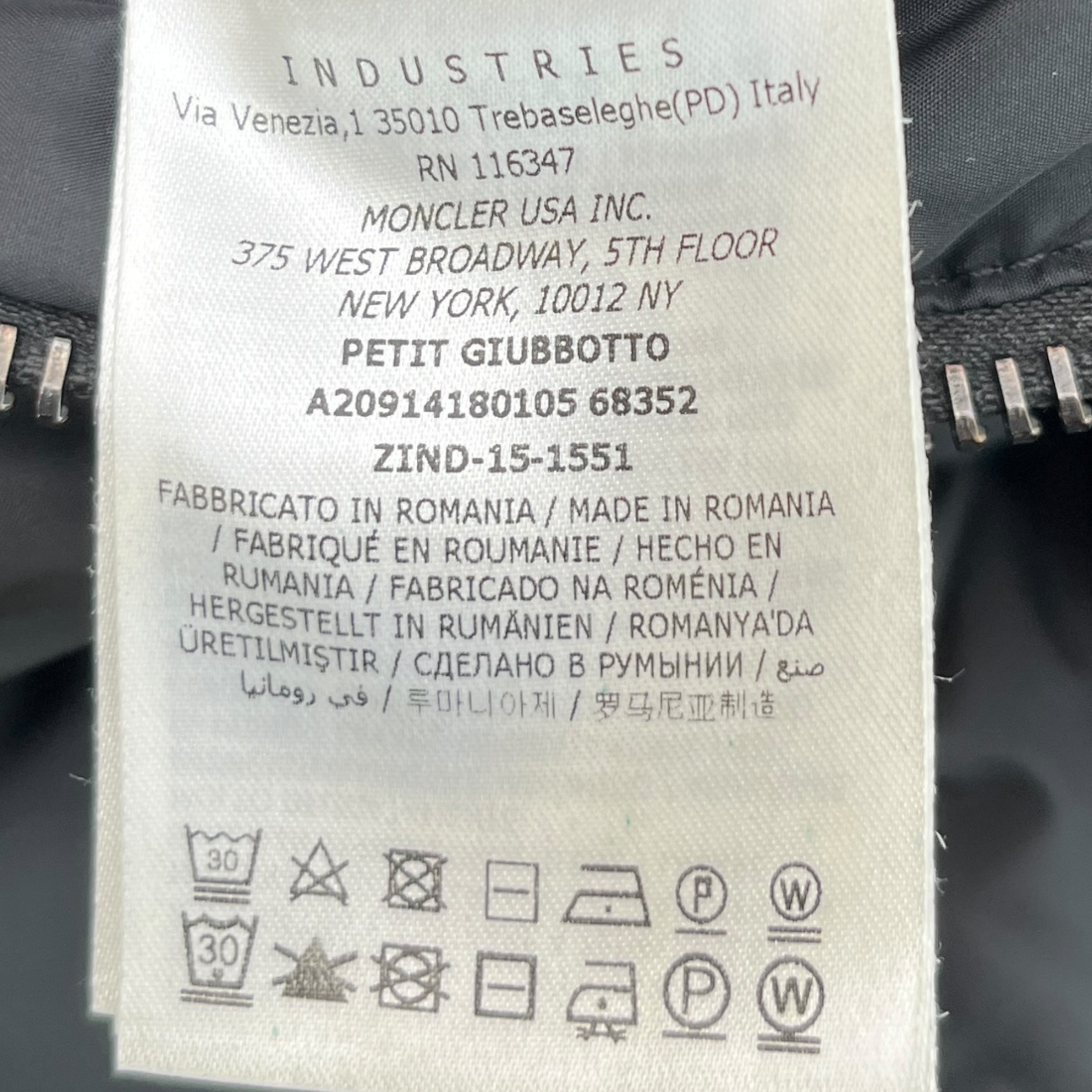 Men's Petit Down Jacket Black Size 0/XS