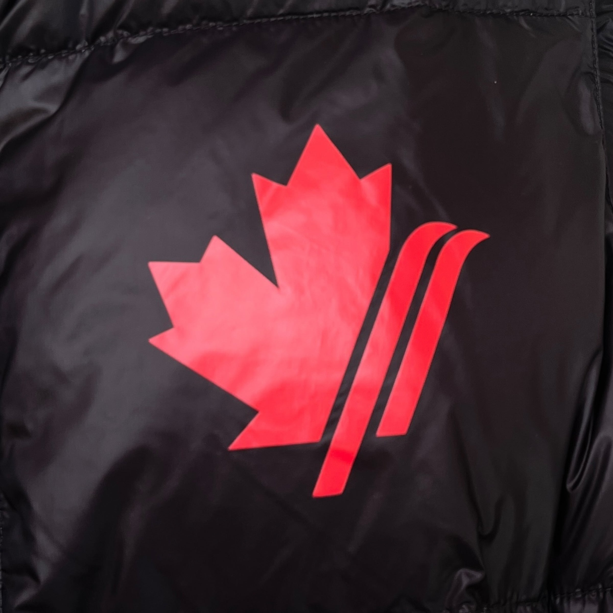 Men's Maple Leaf Print Gilet Black Size IT 50 / L