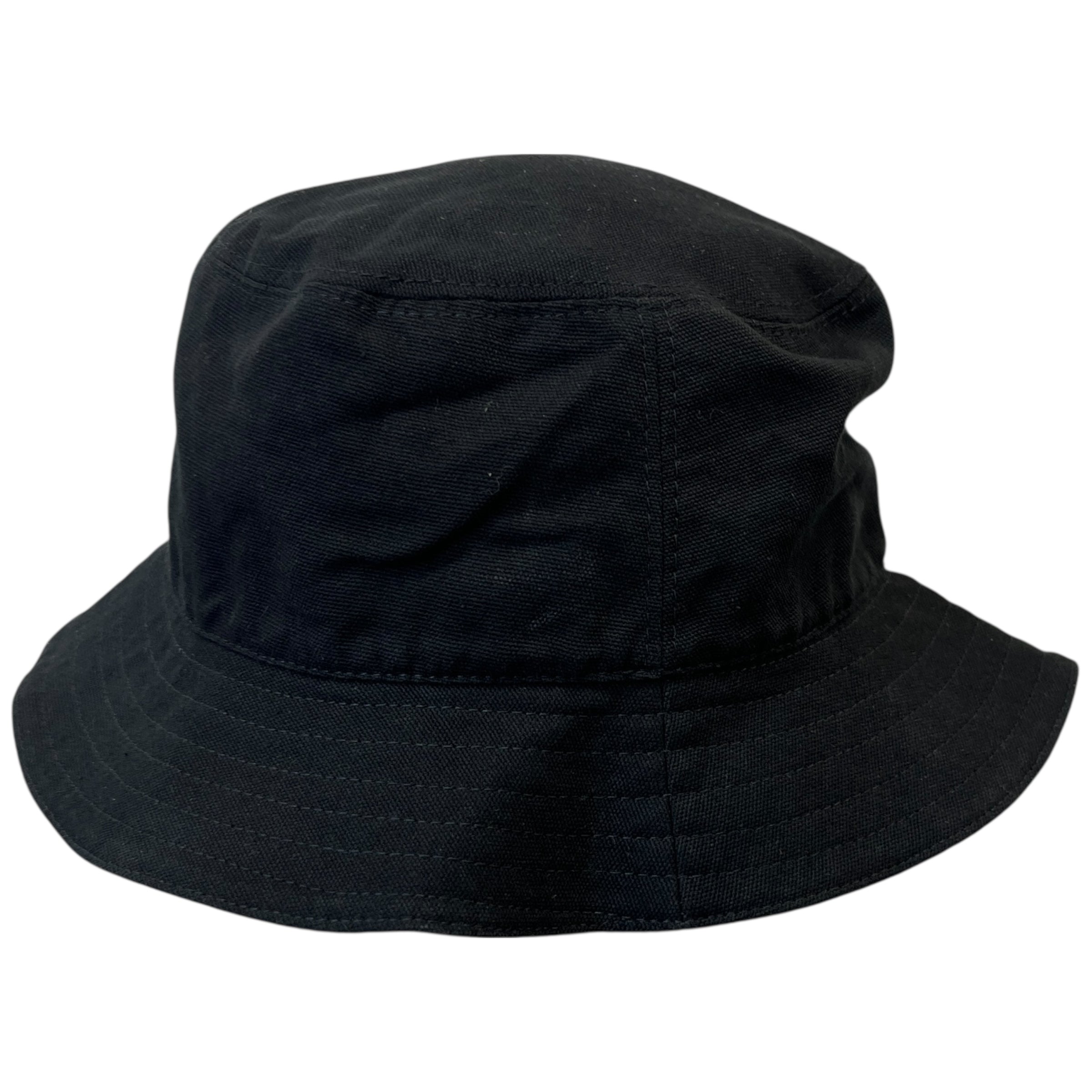 Men's Embroidered Logo Bucket Hat Black Size S