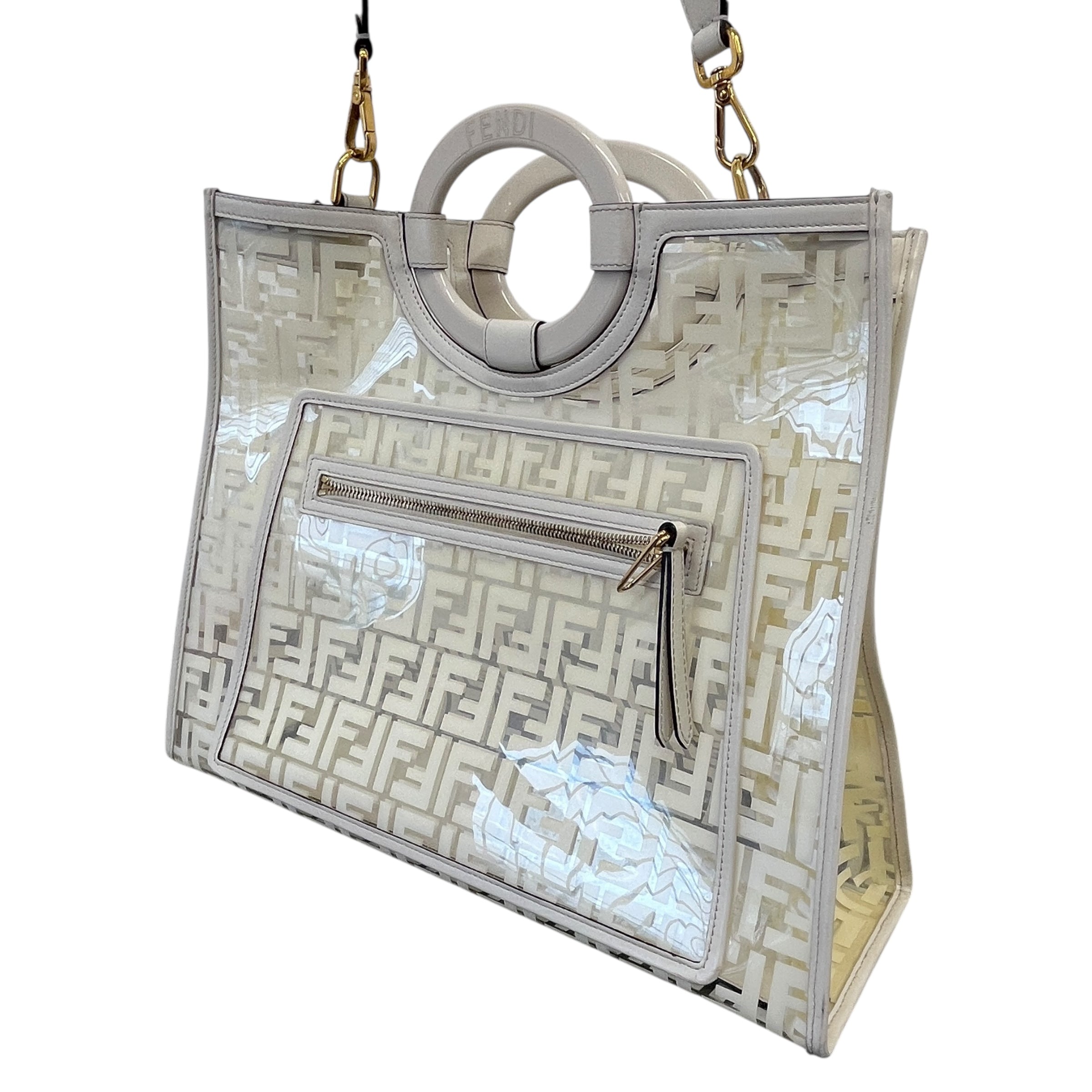 Women's Runaway Shopping Tote Bag Cream