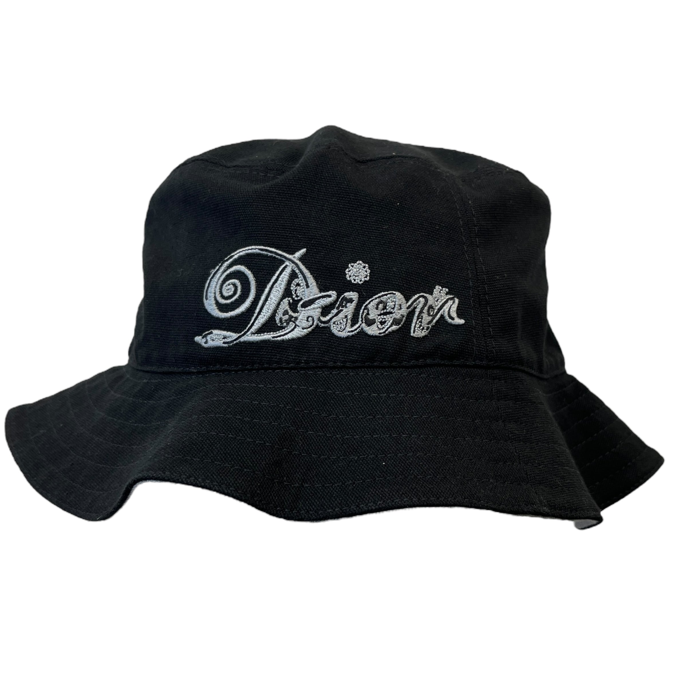 Men's Embroidered Logo Bucket Hat Black Size S