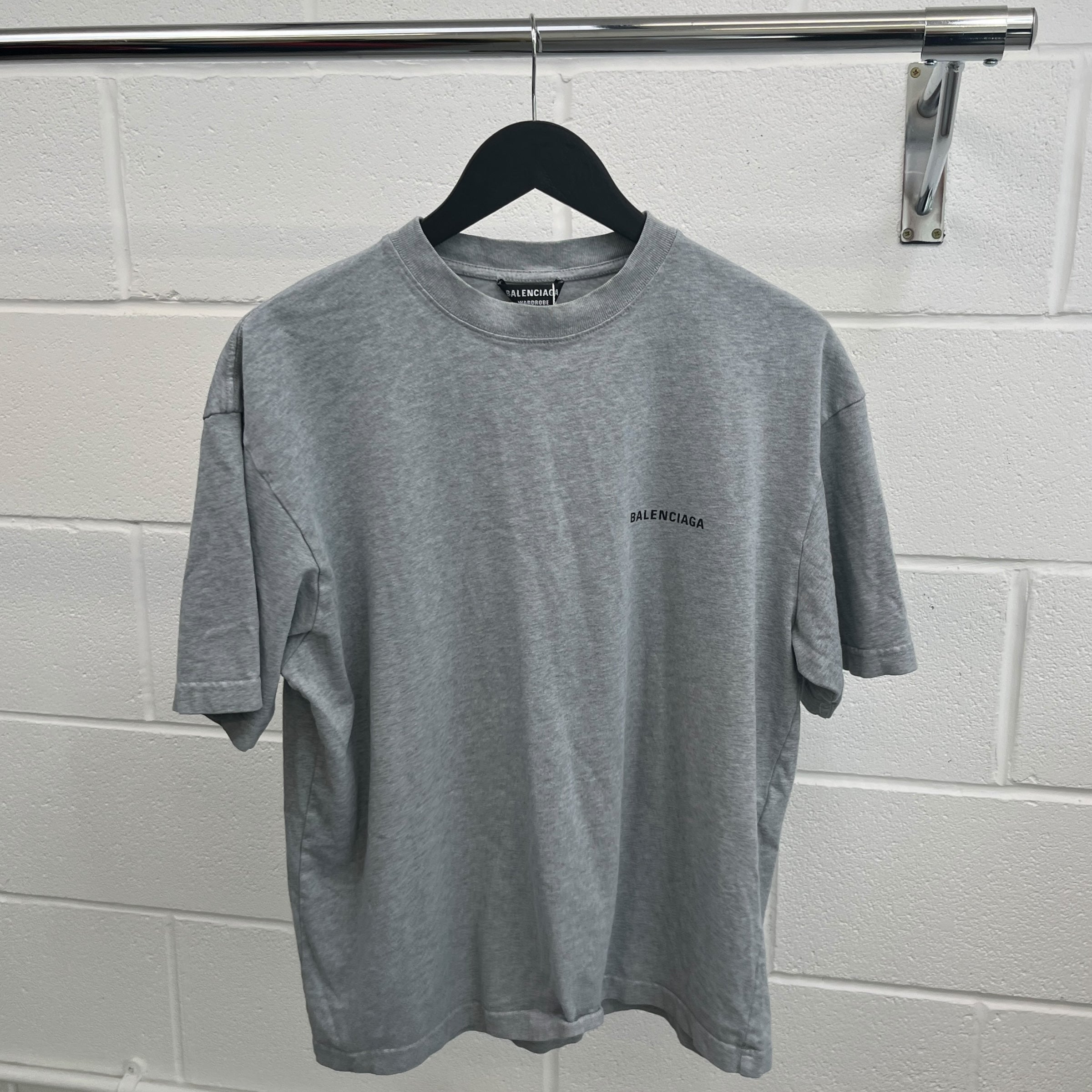Men's Logo Print T-Shirt Grey Size S