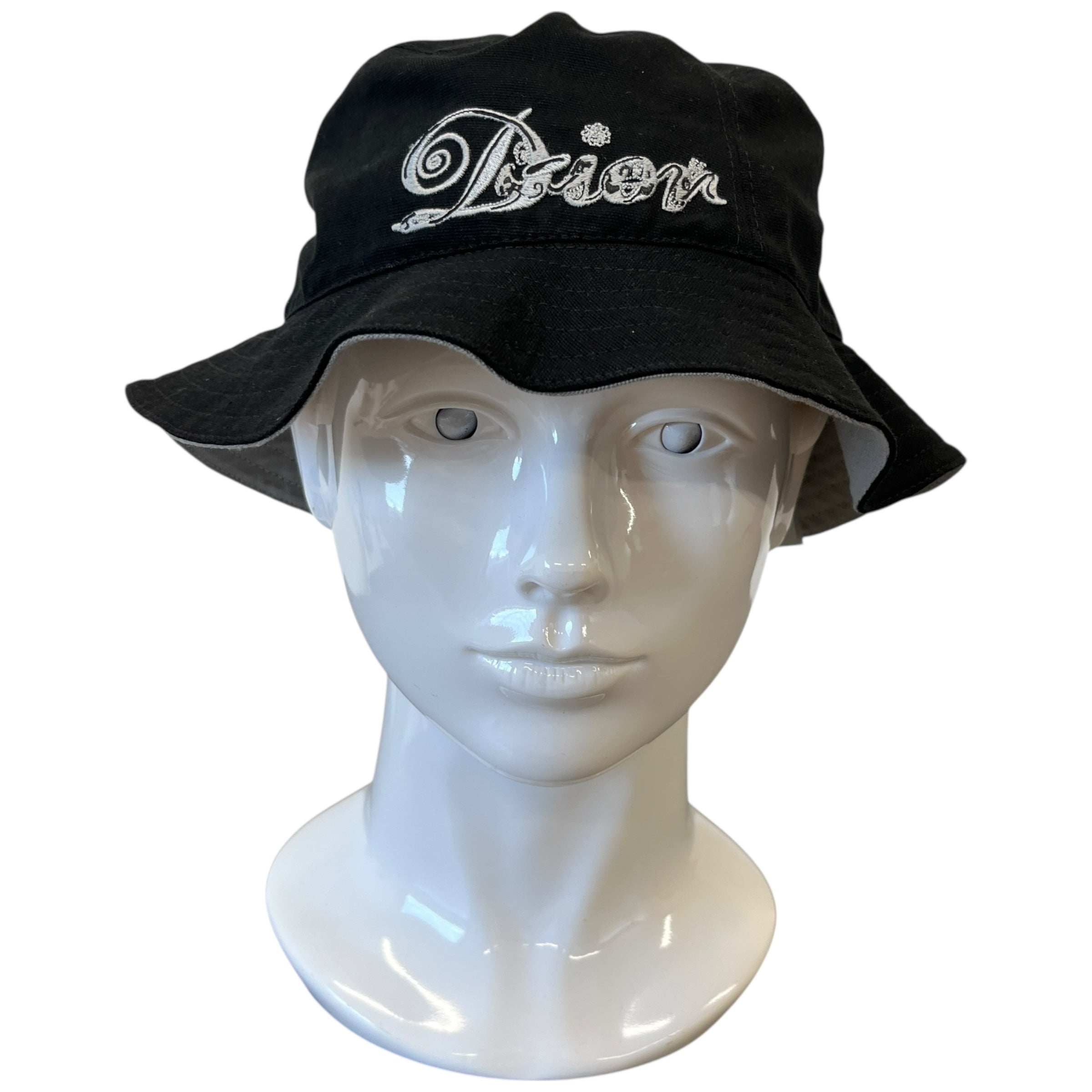 Men's Embroidered Logo Bucket Hat Black Size S
