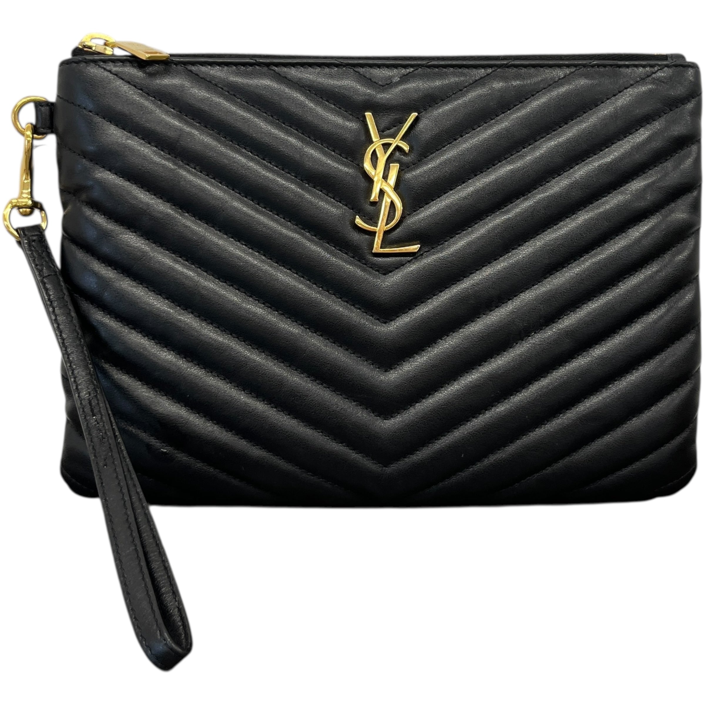 Women's Cassandre Matelassé Pouch Clutch Black