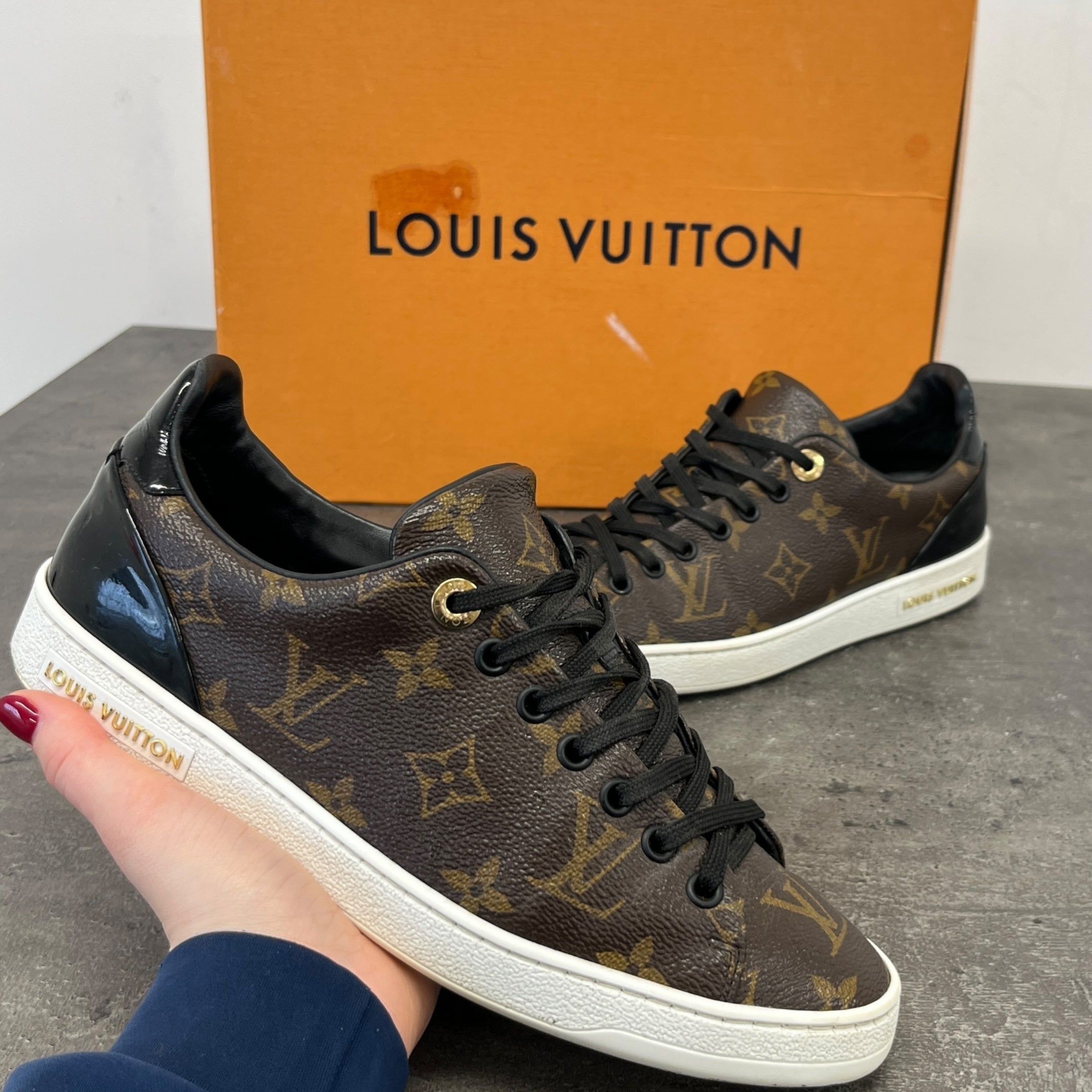 Women's Monogram Frontrow Low Trainers Brown Size EU 37.5 / UK 4.5