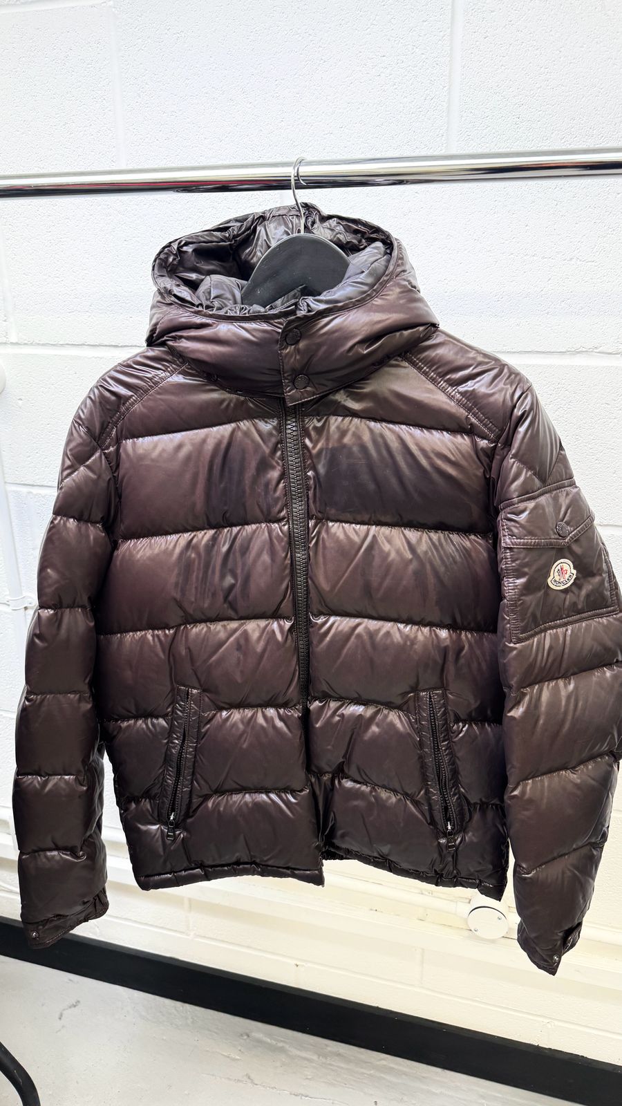 Men's Maya Down Jacket Brown Size 3 / L