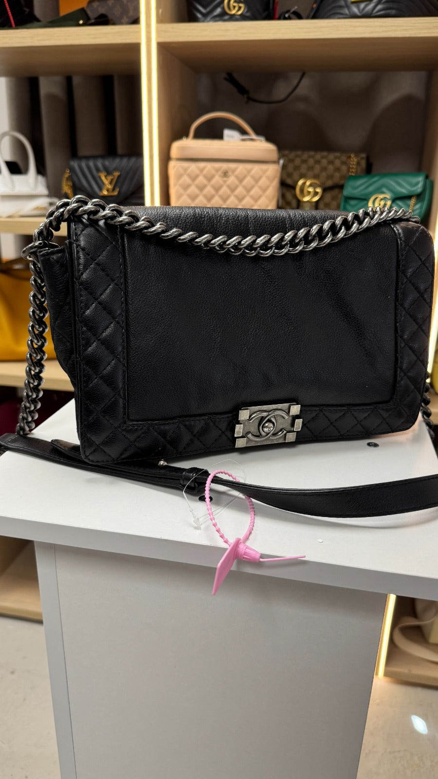 Women's Medium Boy Reverso Flap Bag Black