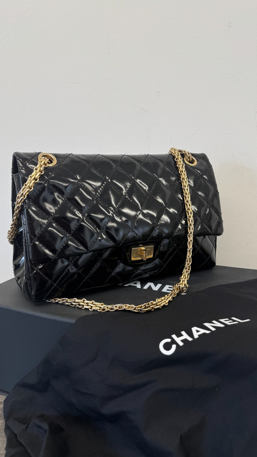 Women's 2.55 Reissue Flap Patent Bag Black