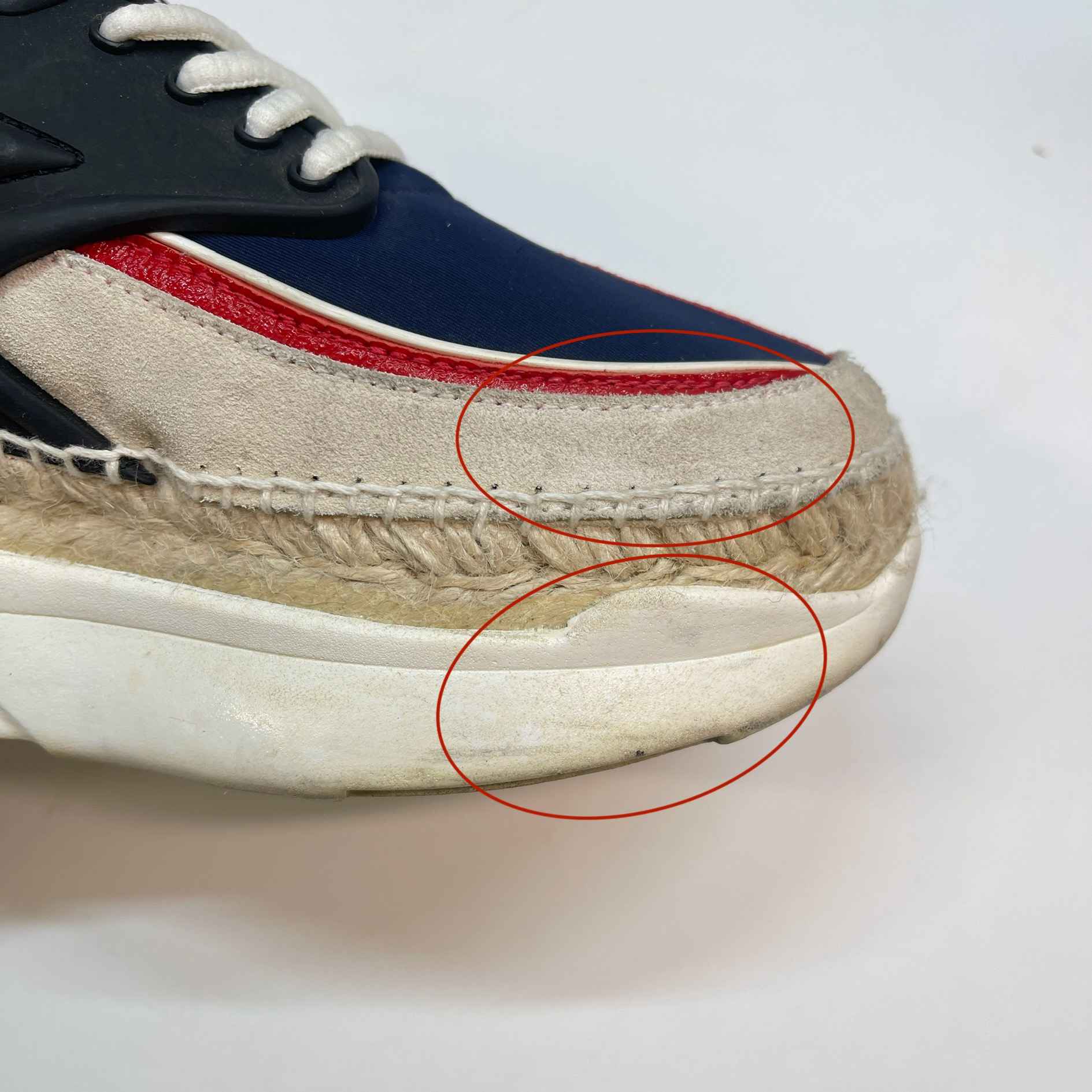 Women's K-Lastic Lace Espadrilles Low Trainers Navy Size EU 35 / UK 2