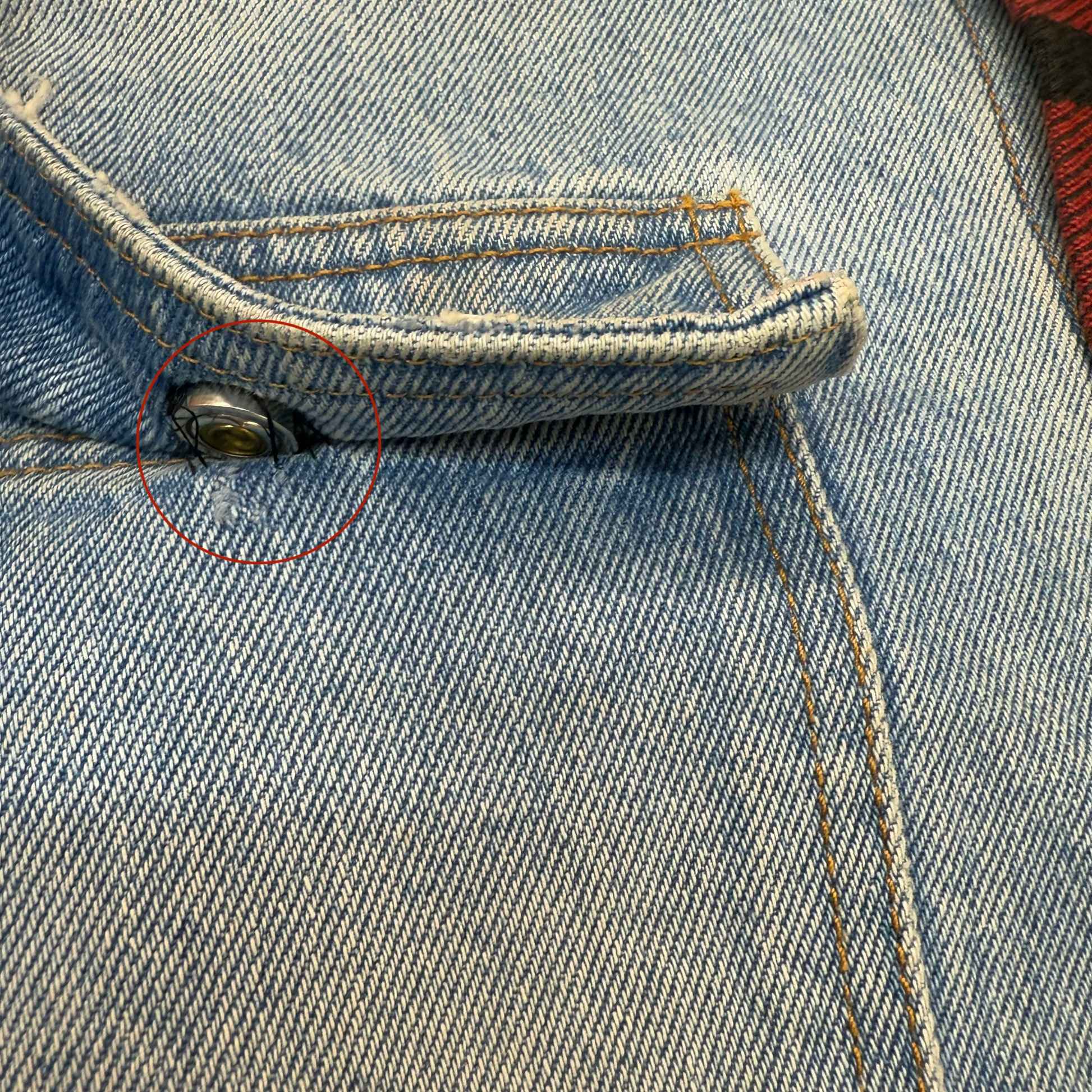 Men's Logo Print Checked OverShirt Blue Size M - 244667