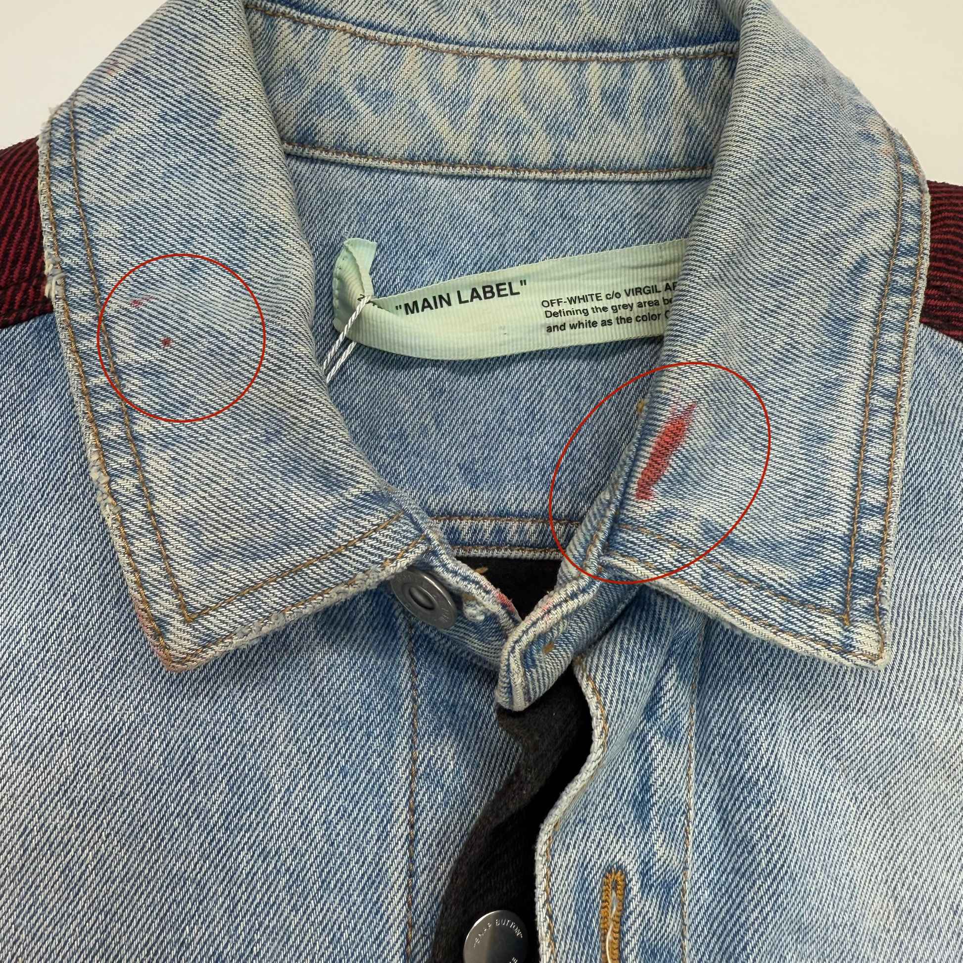 Men's Logo Print Checked OverShirt Blue Size M - 244667