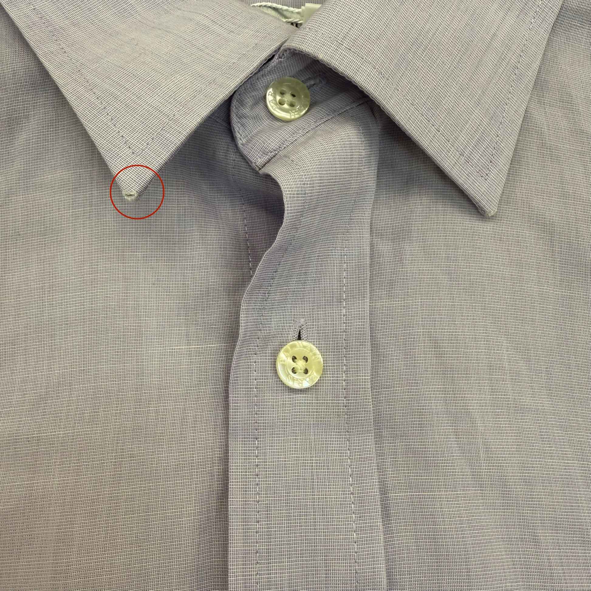 Men's Embroidered B Logo Long Sleeve Shirt Purple Size L - 245894