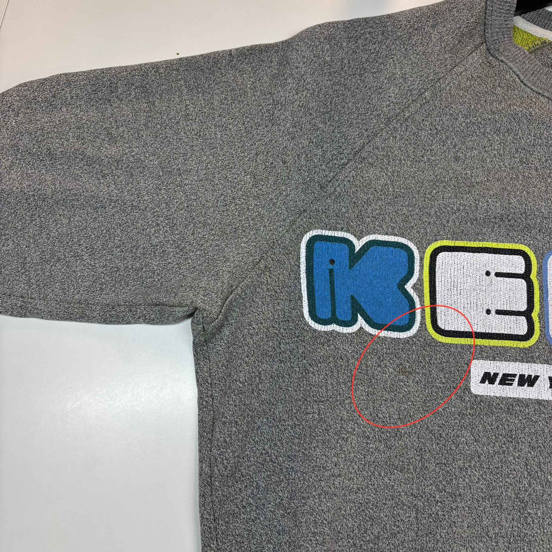 Men's Logo Print Sweatshirt Grey Size XS