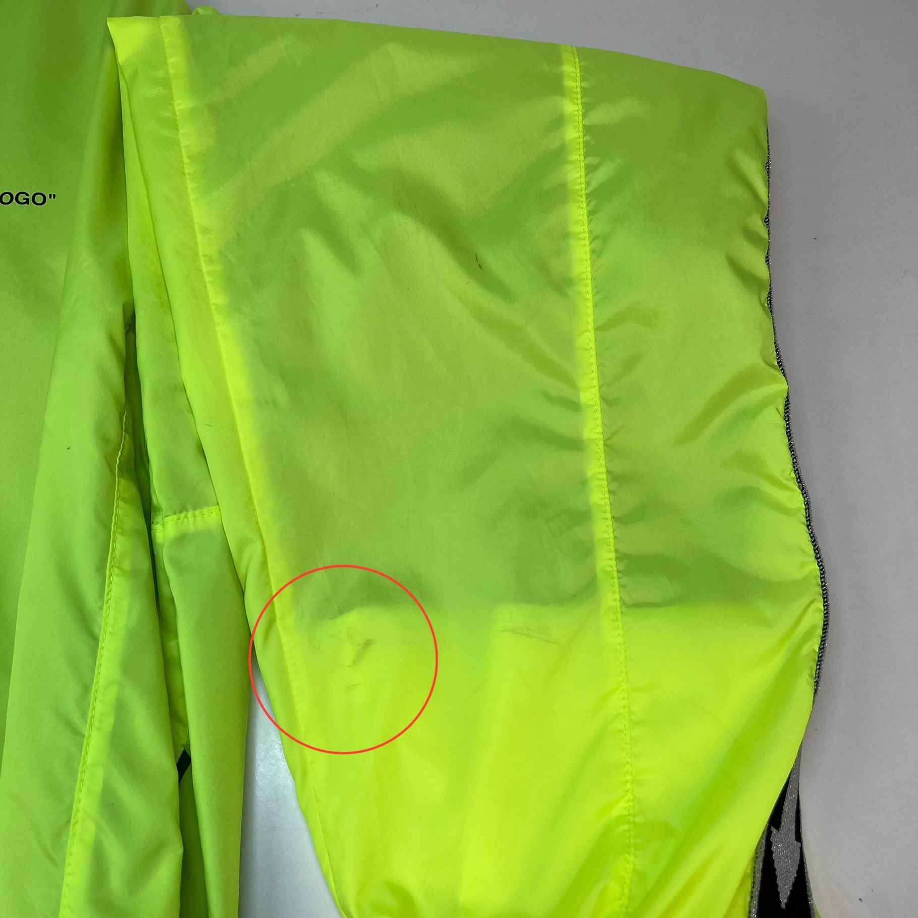 Men's Taped Logo Windbreaker Yellow Size S