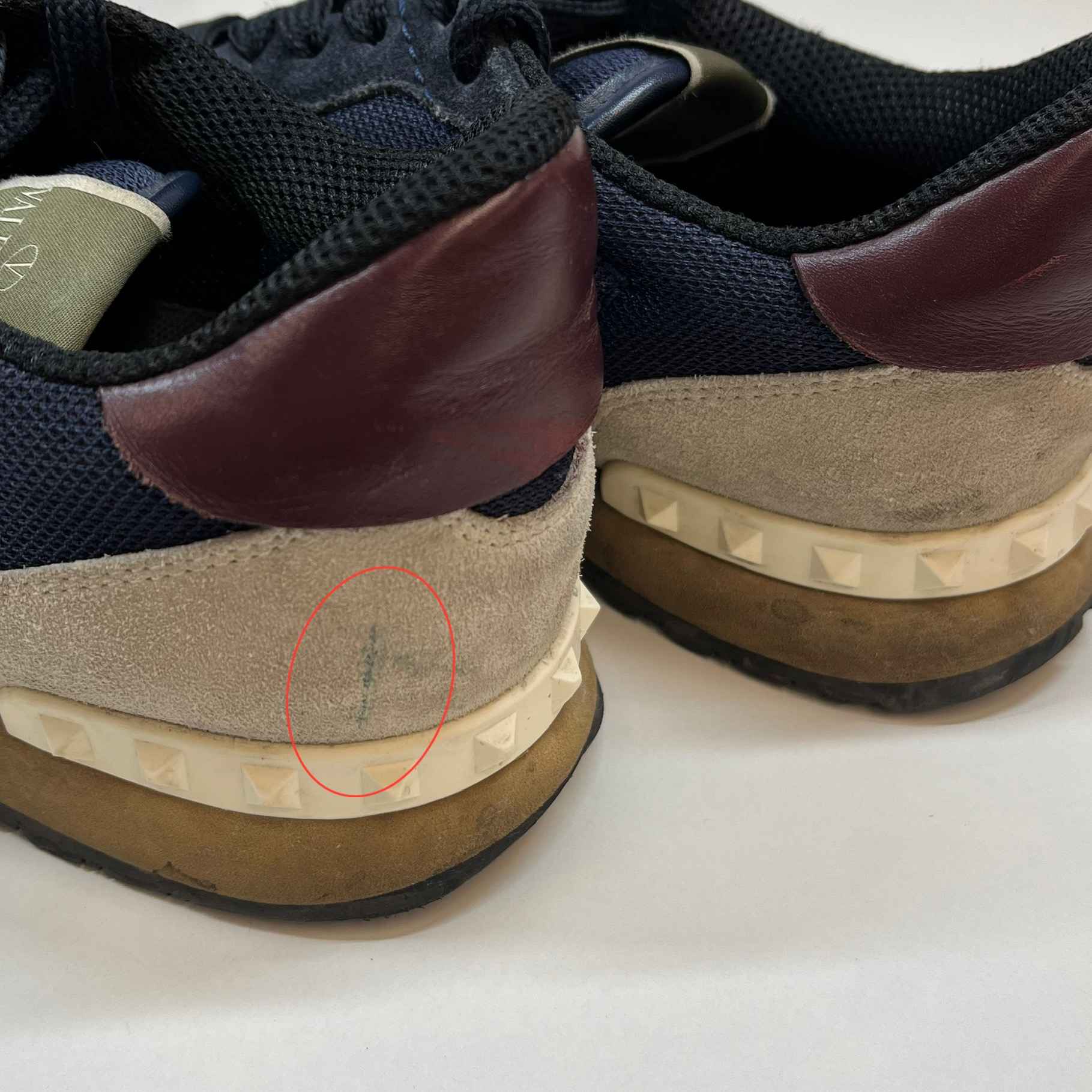 Men's Rockstud Low Trainers Navy Size EU 39 / UK 5
