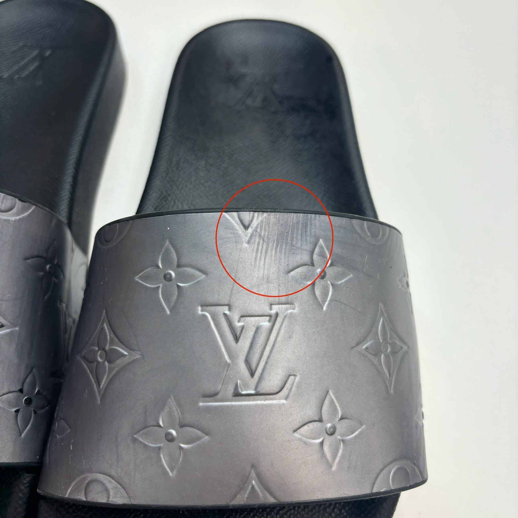 Men's Monogram Waterfront Slides Silver Size EU 41 / UK 7