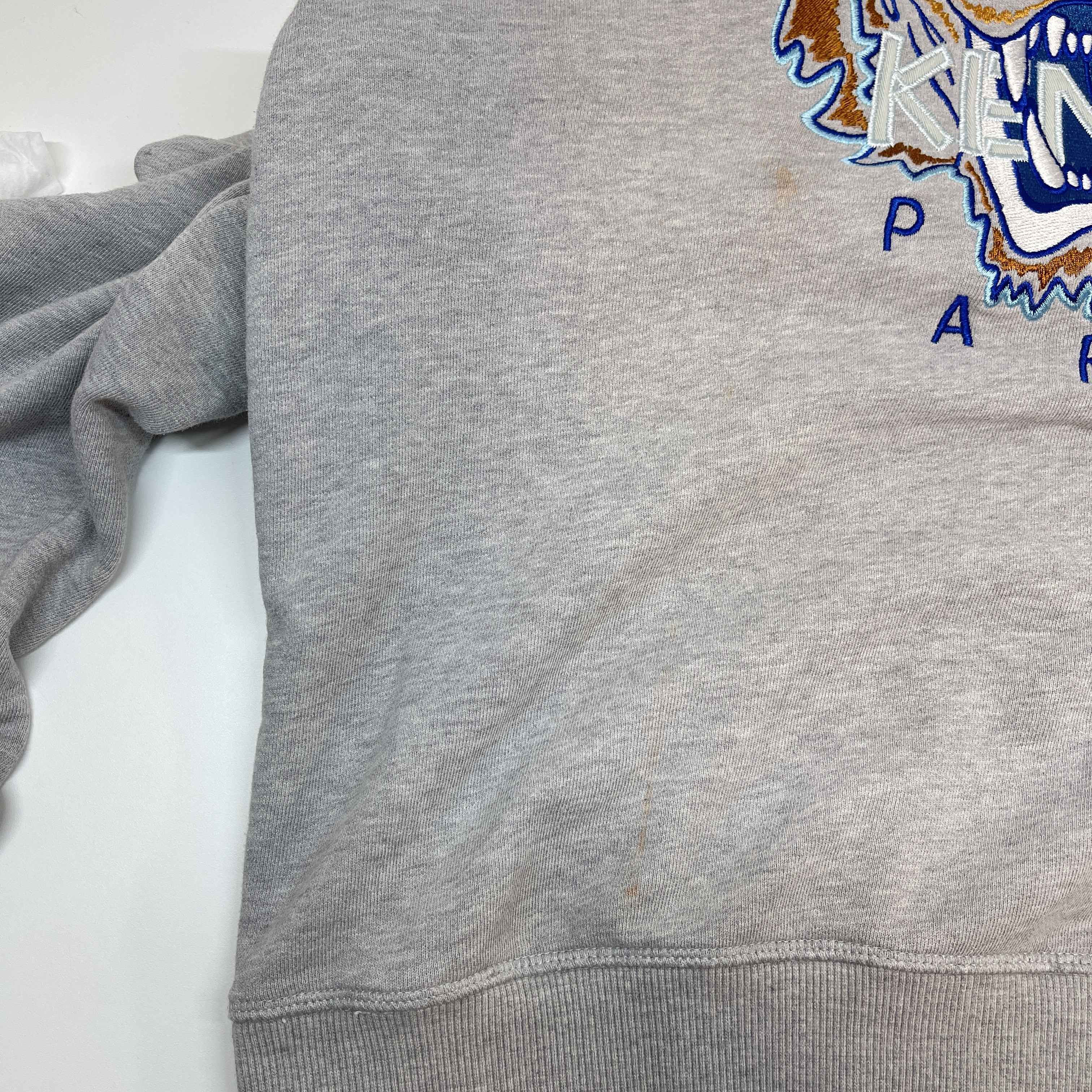 Men's Tiger Print Sweatshirt Grey Size 16Y