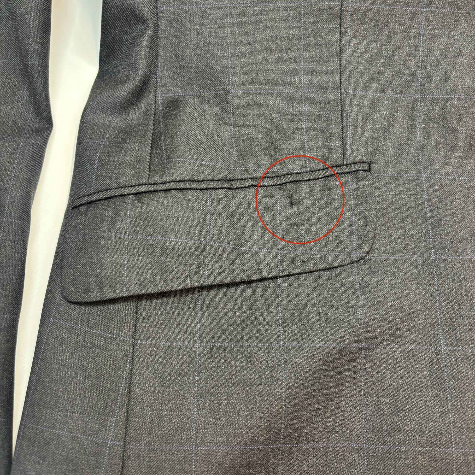 Men's Fine Check Blazer Jacket Black Size L