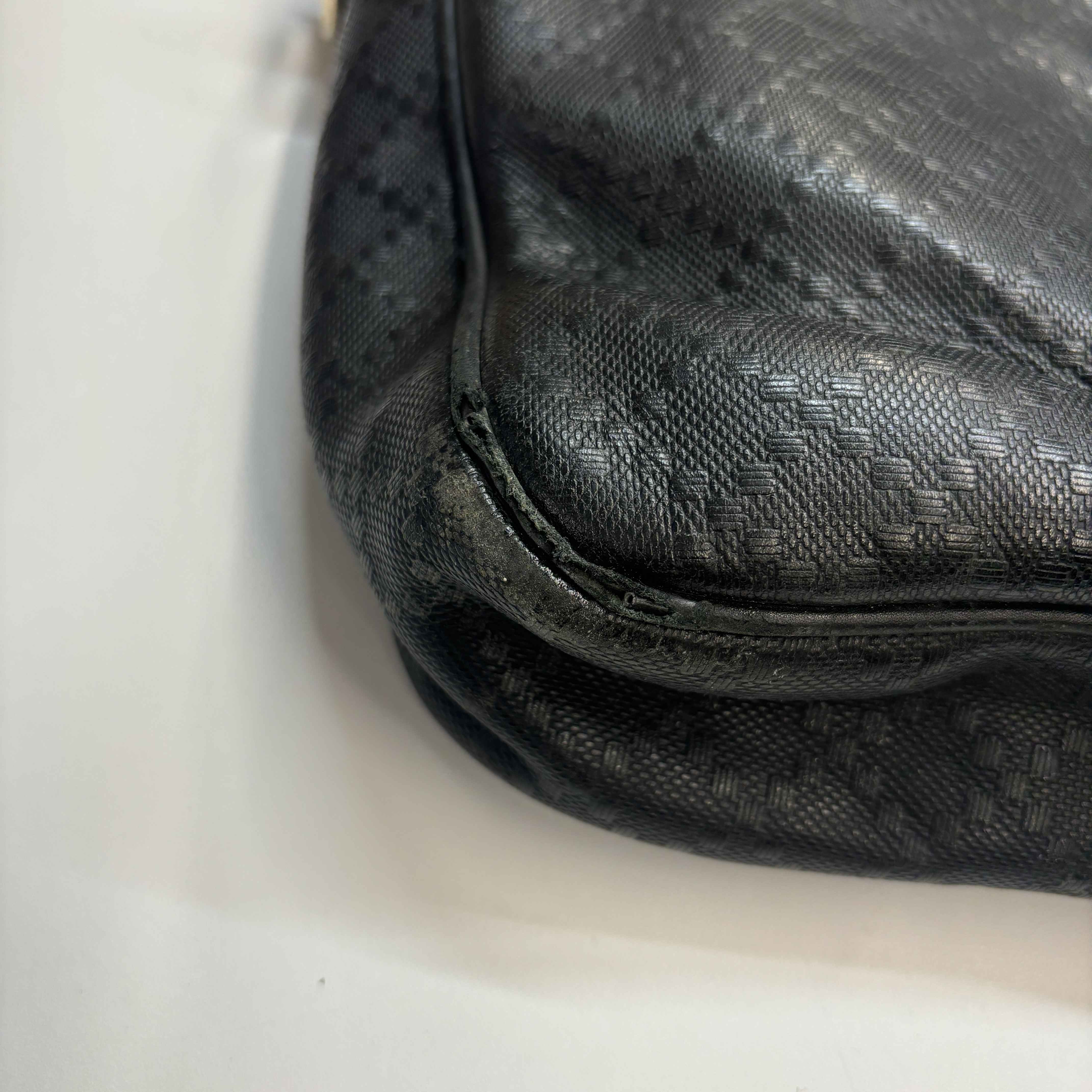 Men's Diamante Plaque Logo Bag Black