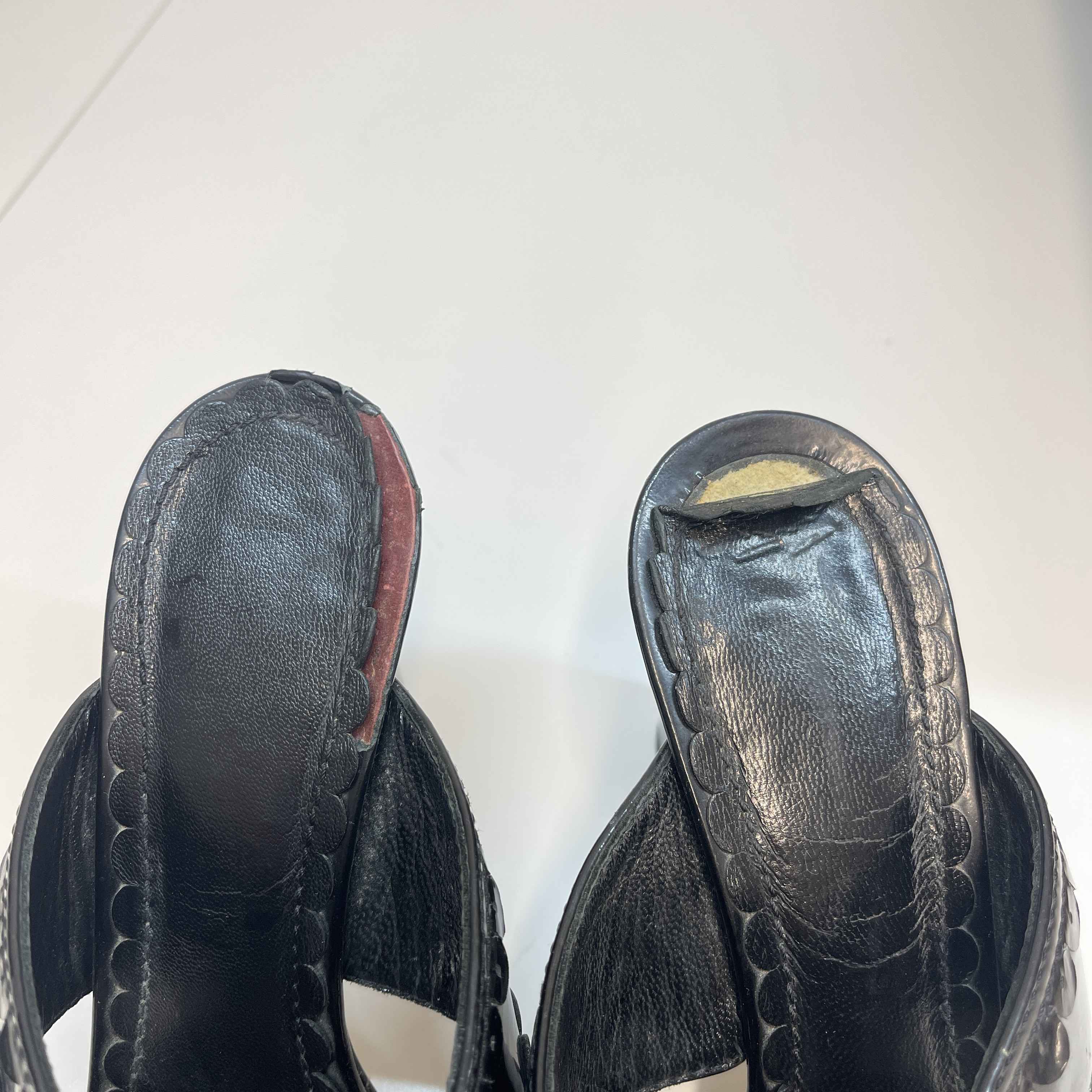 Women's Flower Logo Heels Black Size EU 38 / UK 5