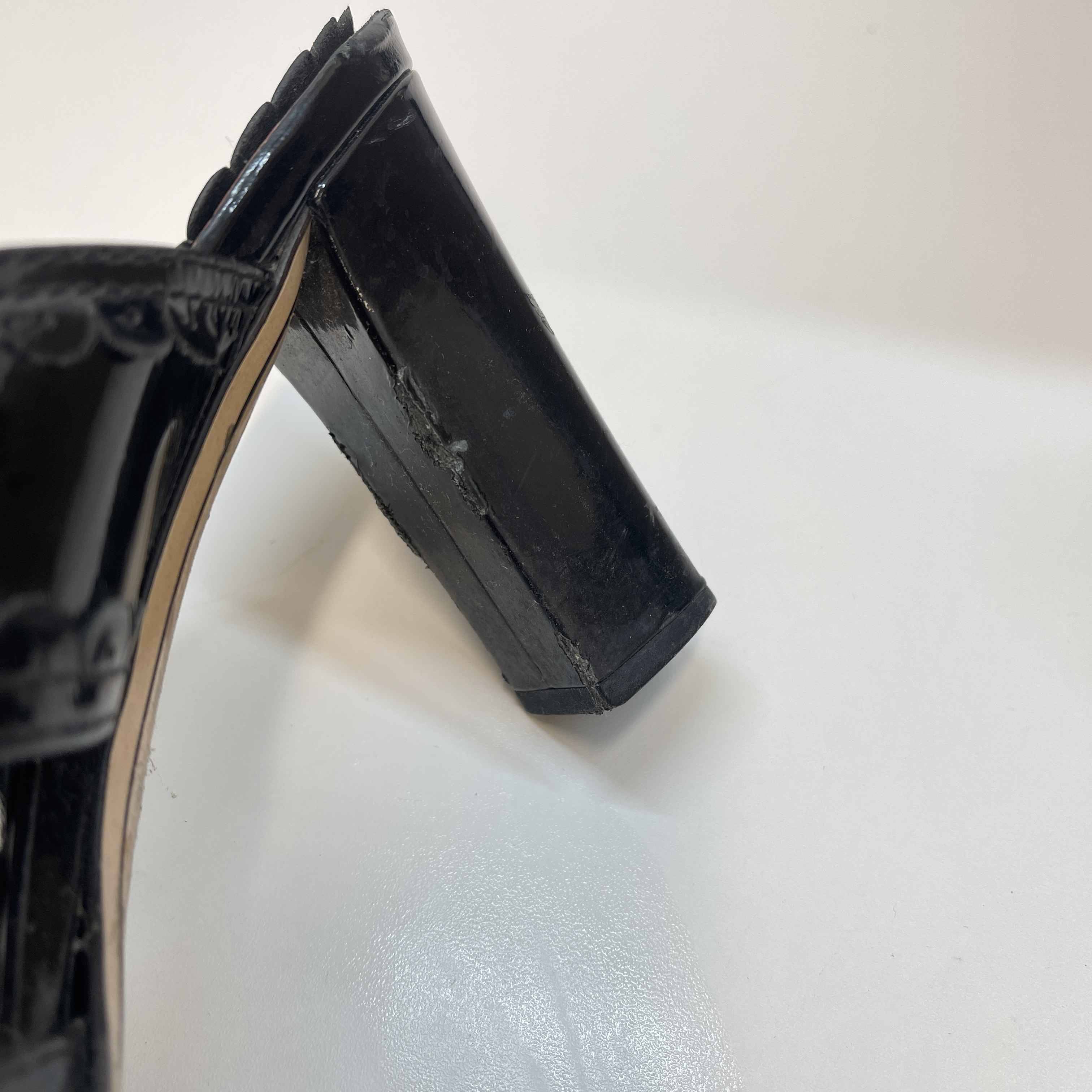 Women's Flower Logo Heels Black Size EU 38 / UK 5