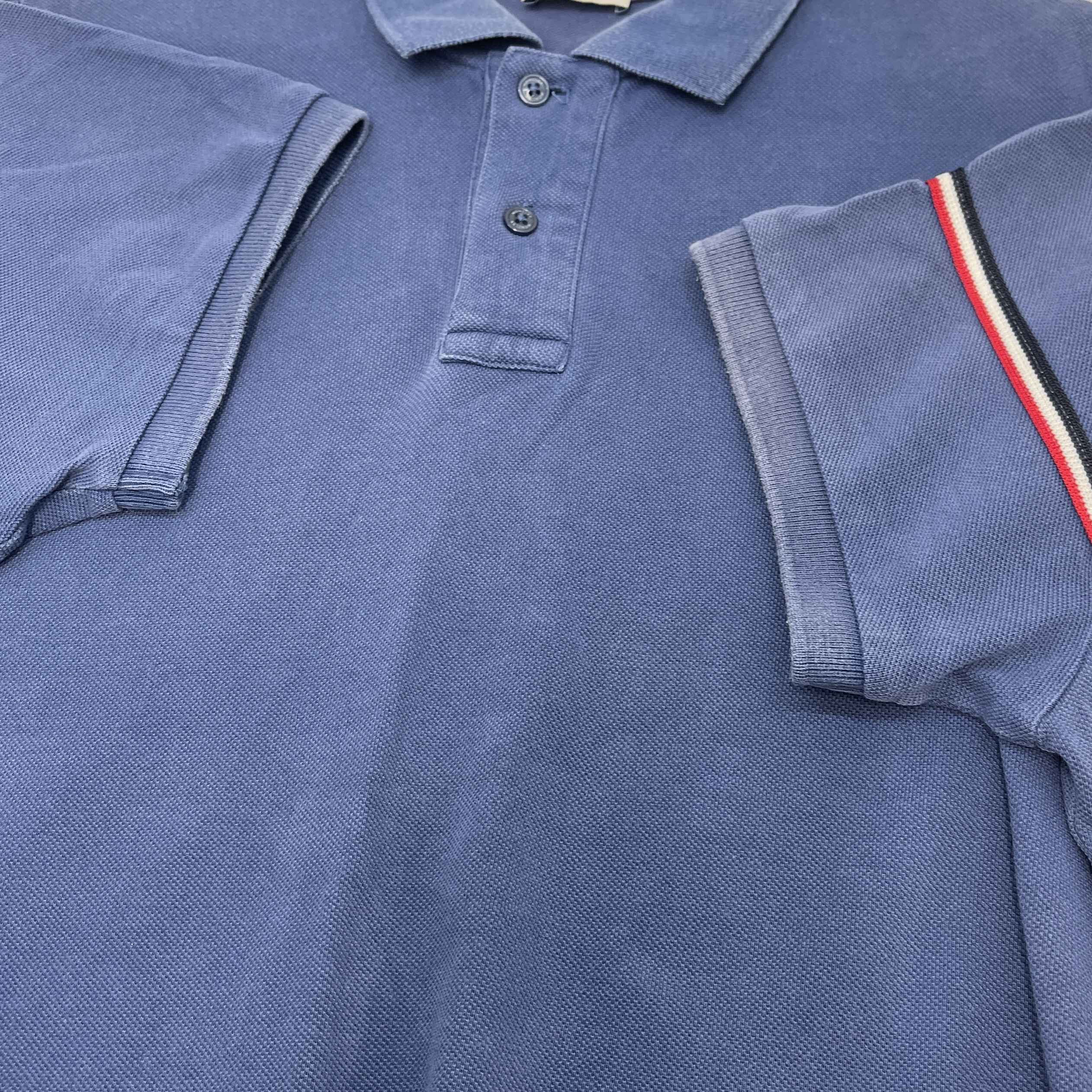 Men's Manica Corta Polo Shirt Blue Size L