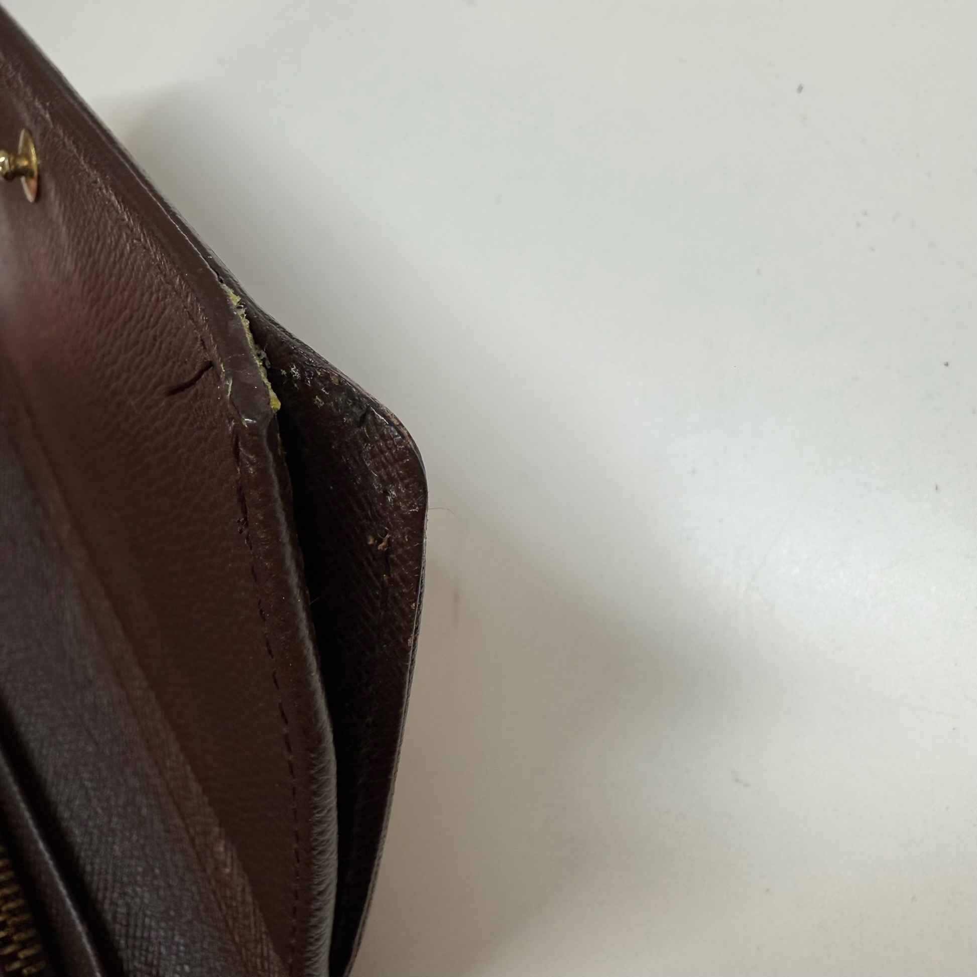 Women's Damier Ebene Porte Tresor Purse Brown