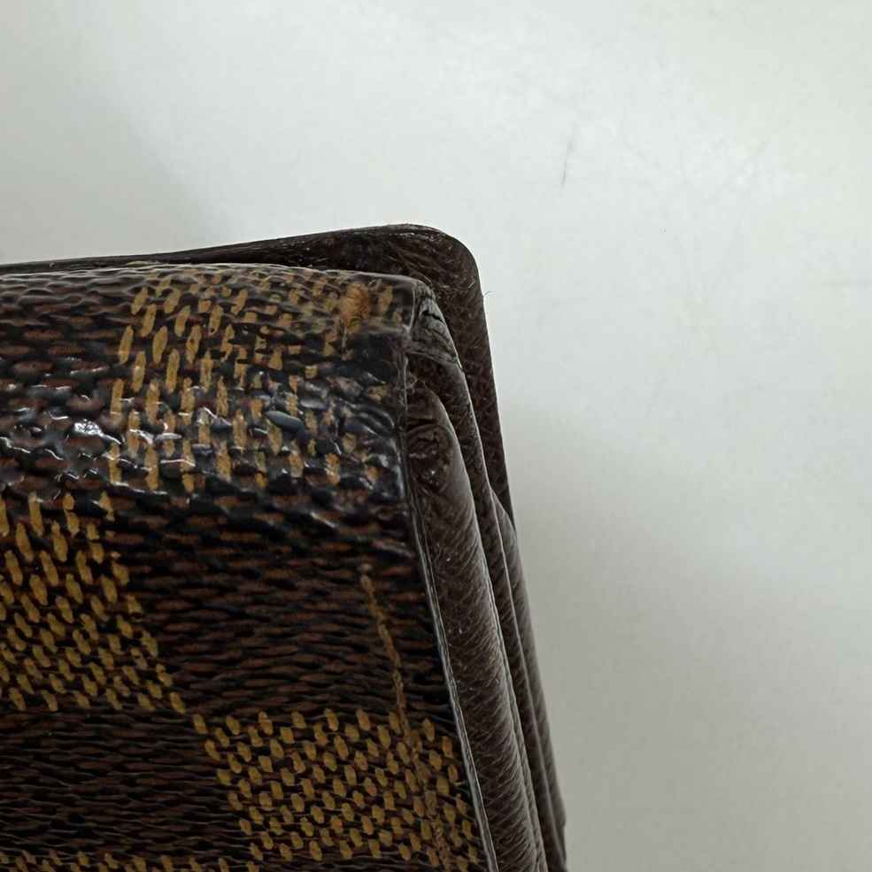 Women's Damier Ebene Porte Tresor Purse Brown