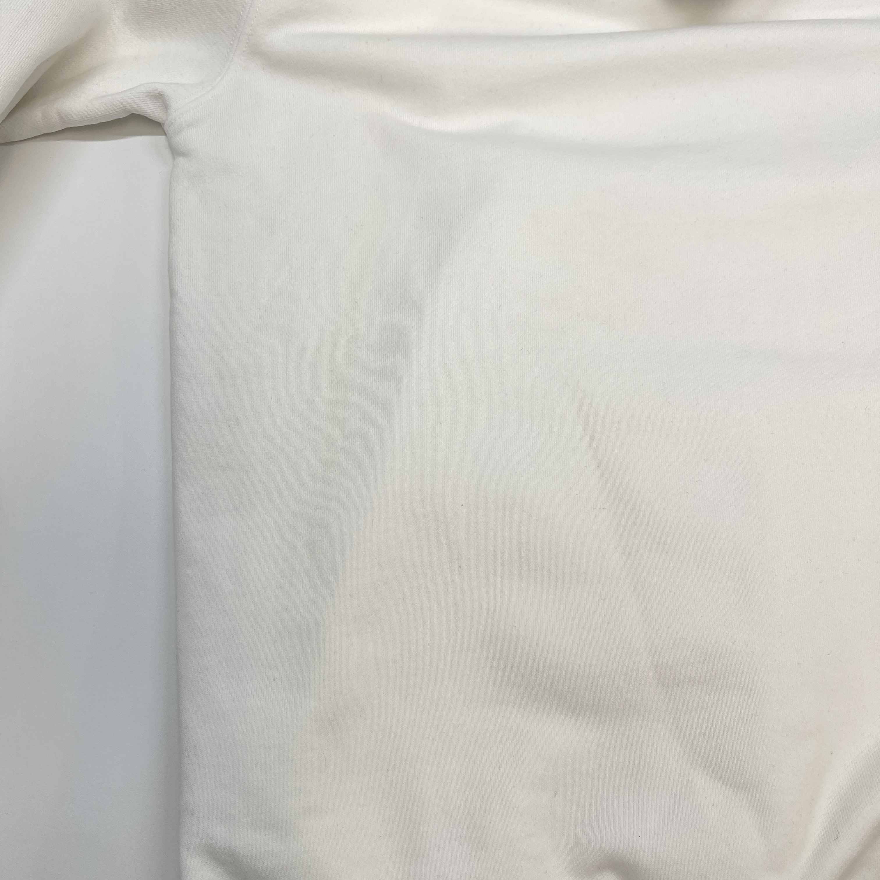 Men's Embroidered Logo Hoodie Cream Size S