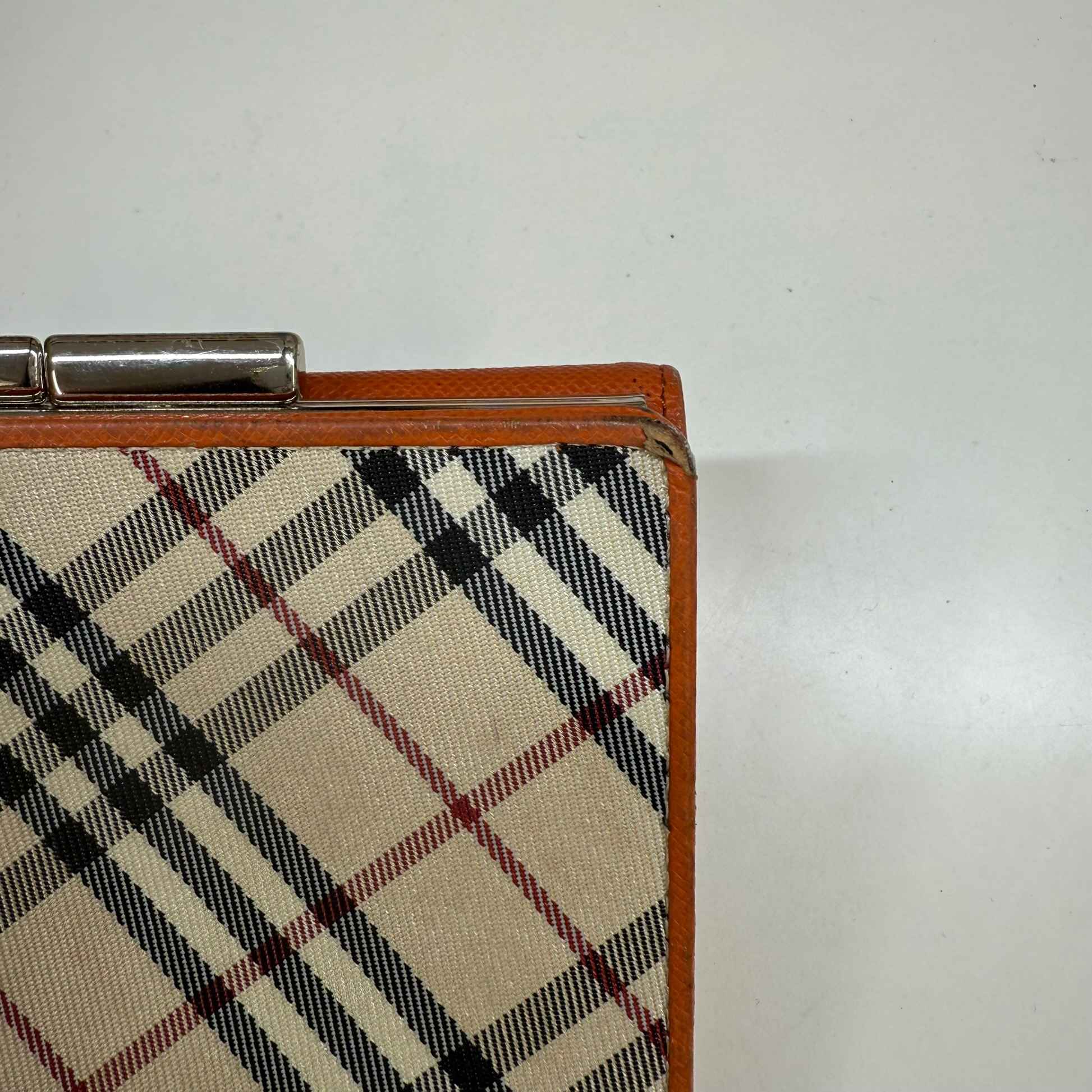 Women's Nova Check Kisslock Compact Purse Orange