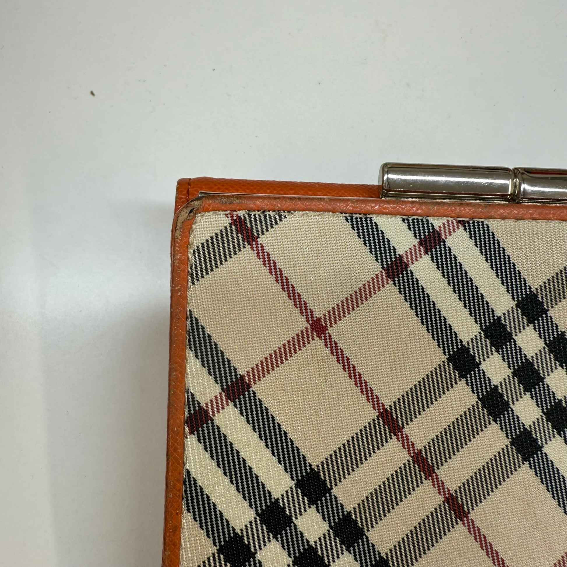 Women's Nova Check Kisslock Compact Purse Orange