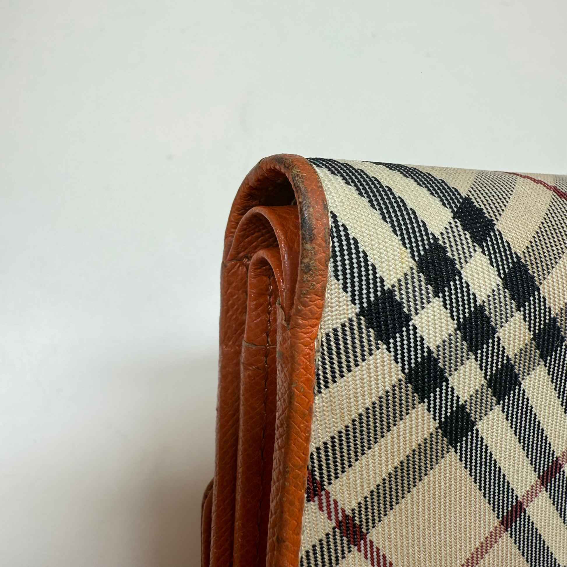 Women's Nova Check Kisslock Compact Purse Orange