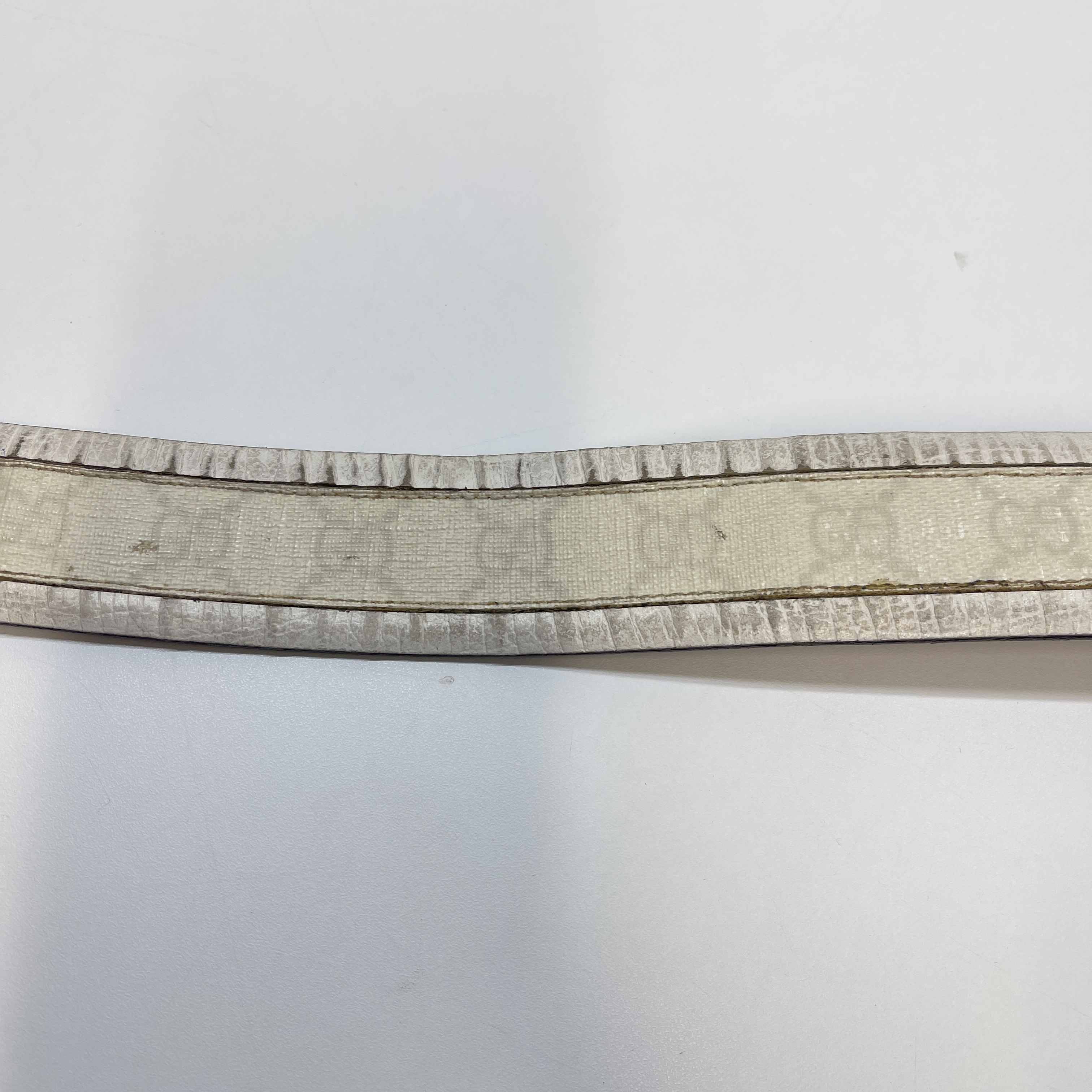 Women's Gg Interlocking Buckle Belt White Size Waist 32"