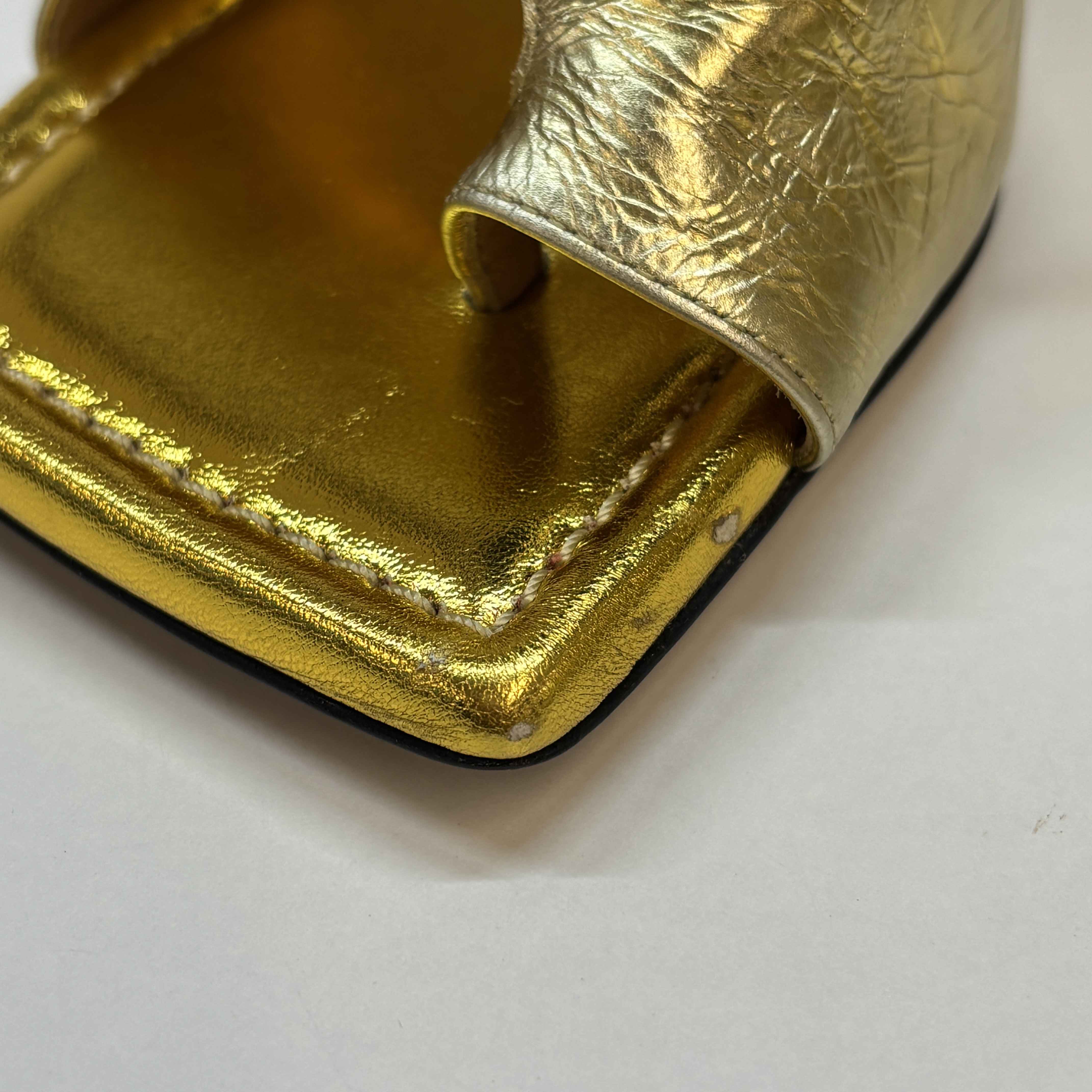 Women's Square Toe Heels Gold Size EU 35.5 / UK 2.5