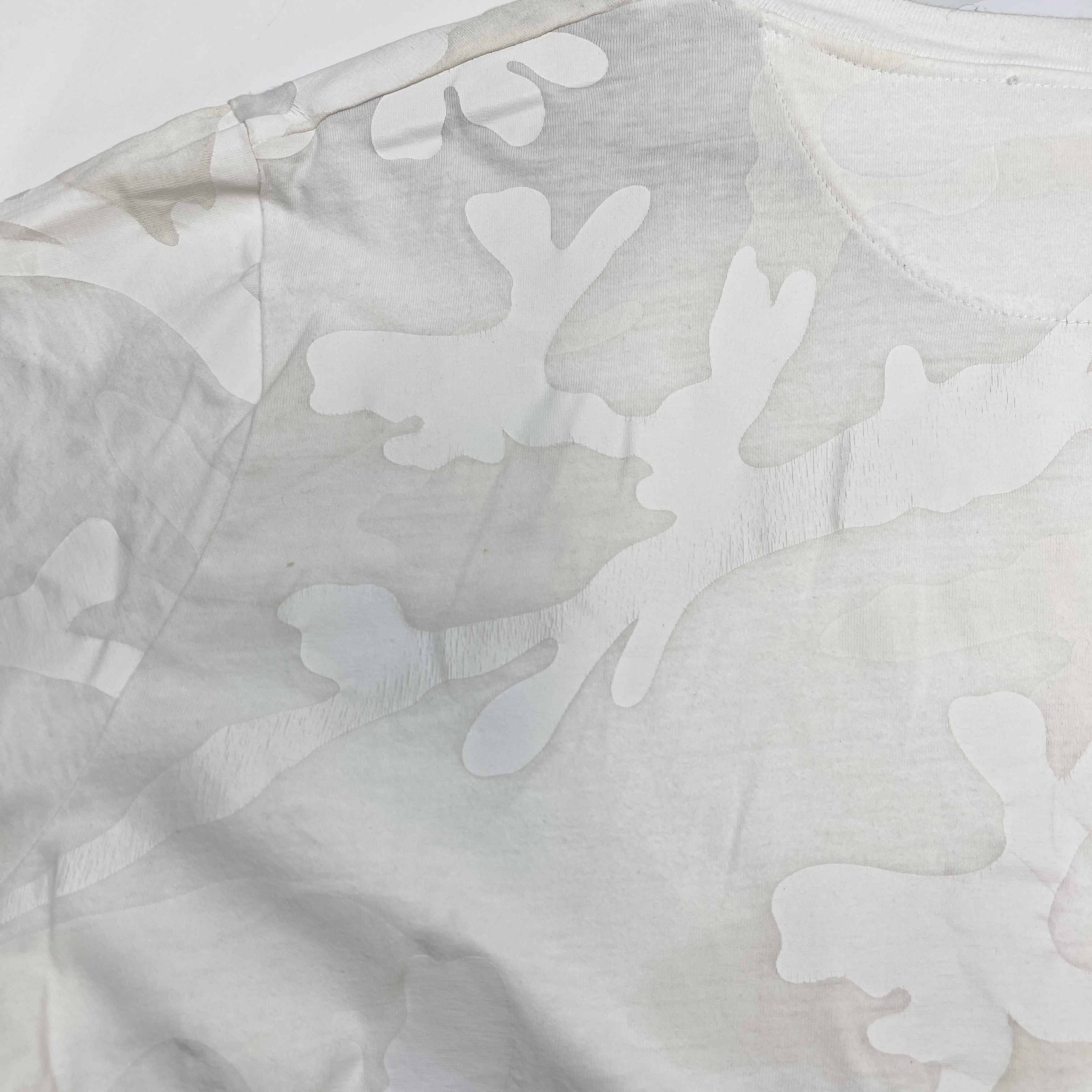 Men's Camouflage Logo Print Sweatshirt White Size M