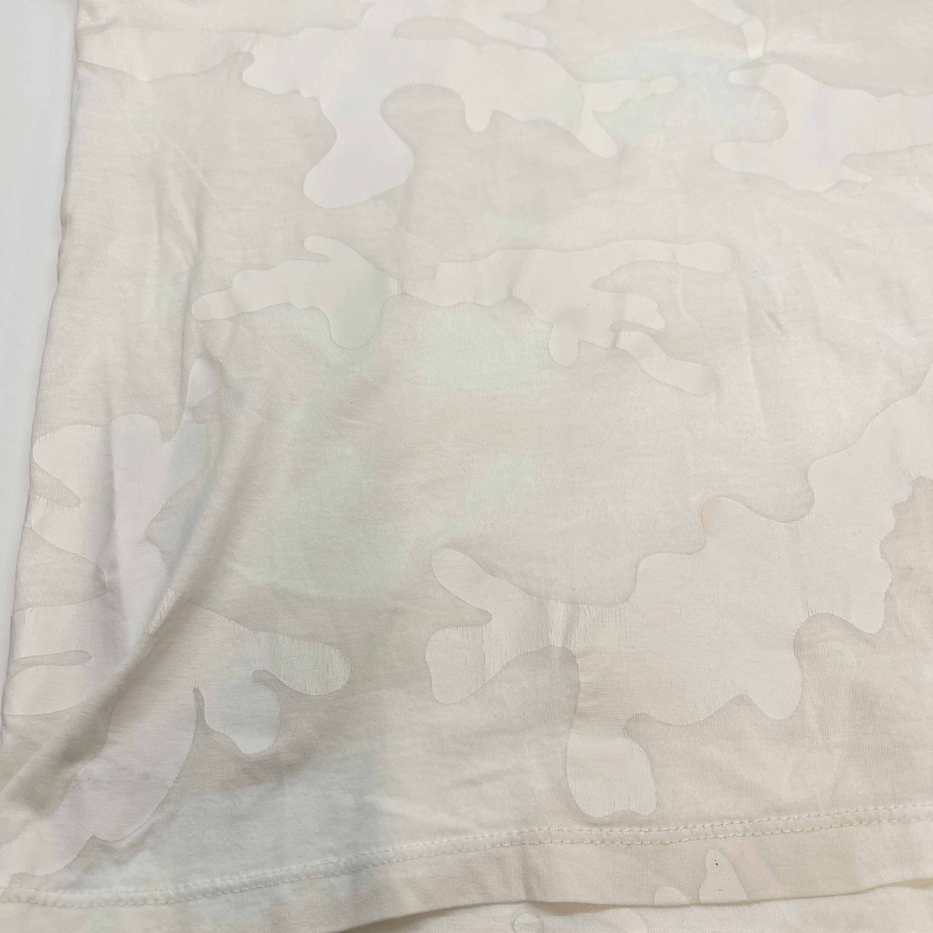 Men's Camouflage Logo Print Sweatshirt White Size M