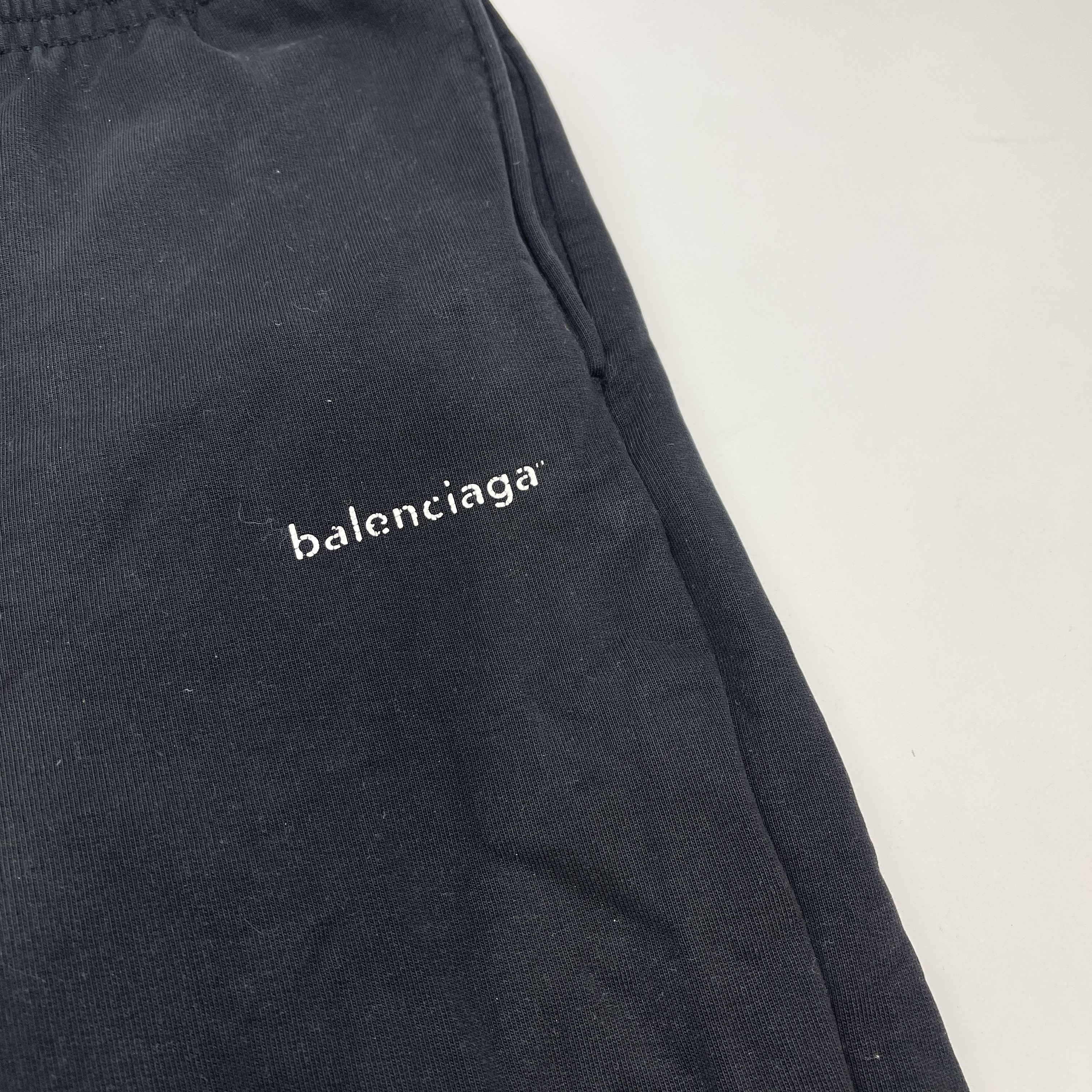 Men's Logo Print Joggers Black Size XS