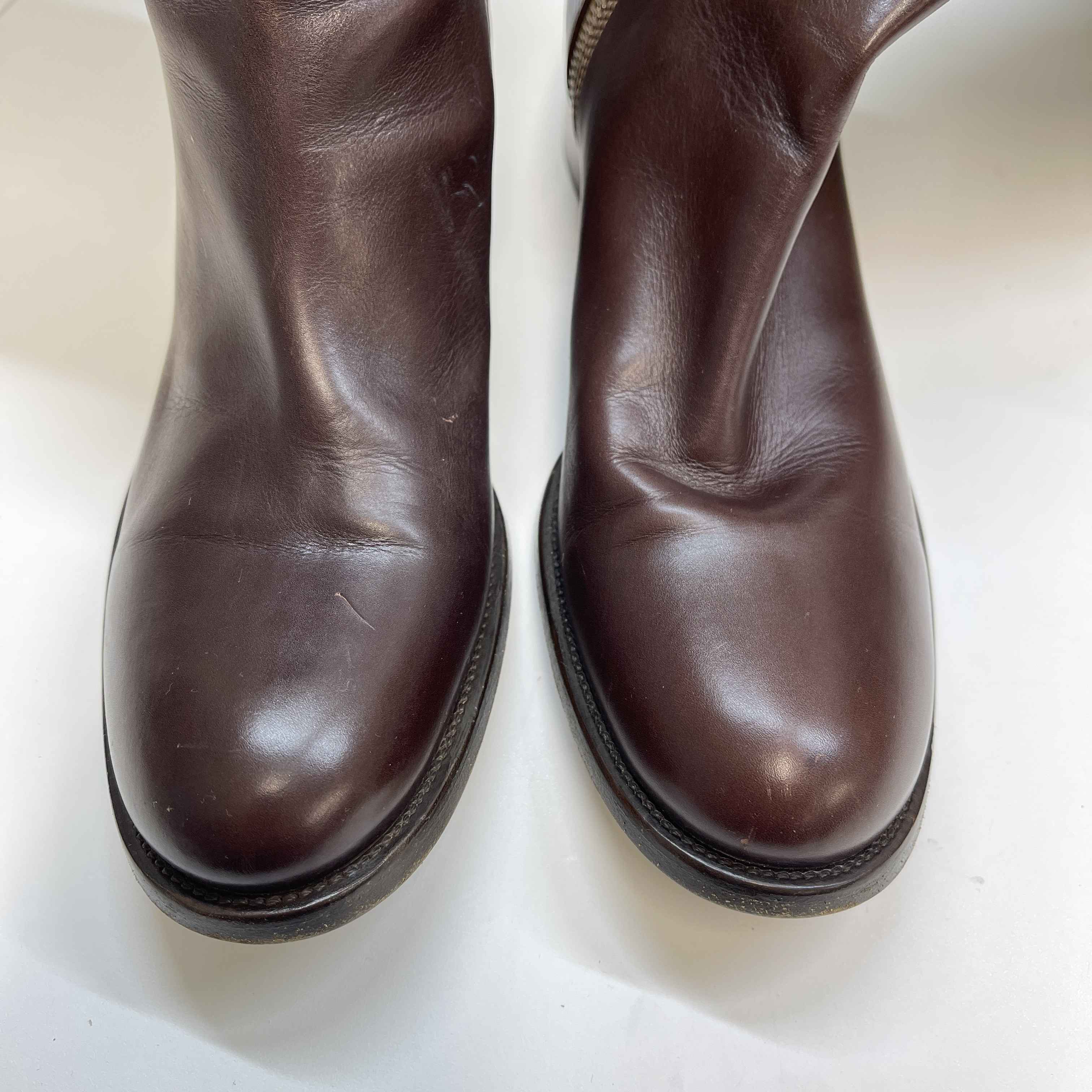 Women's Logo Knee High Boots Brown Size EU 38.5 / UK 5.5