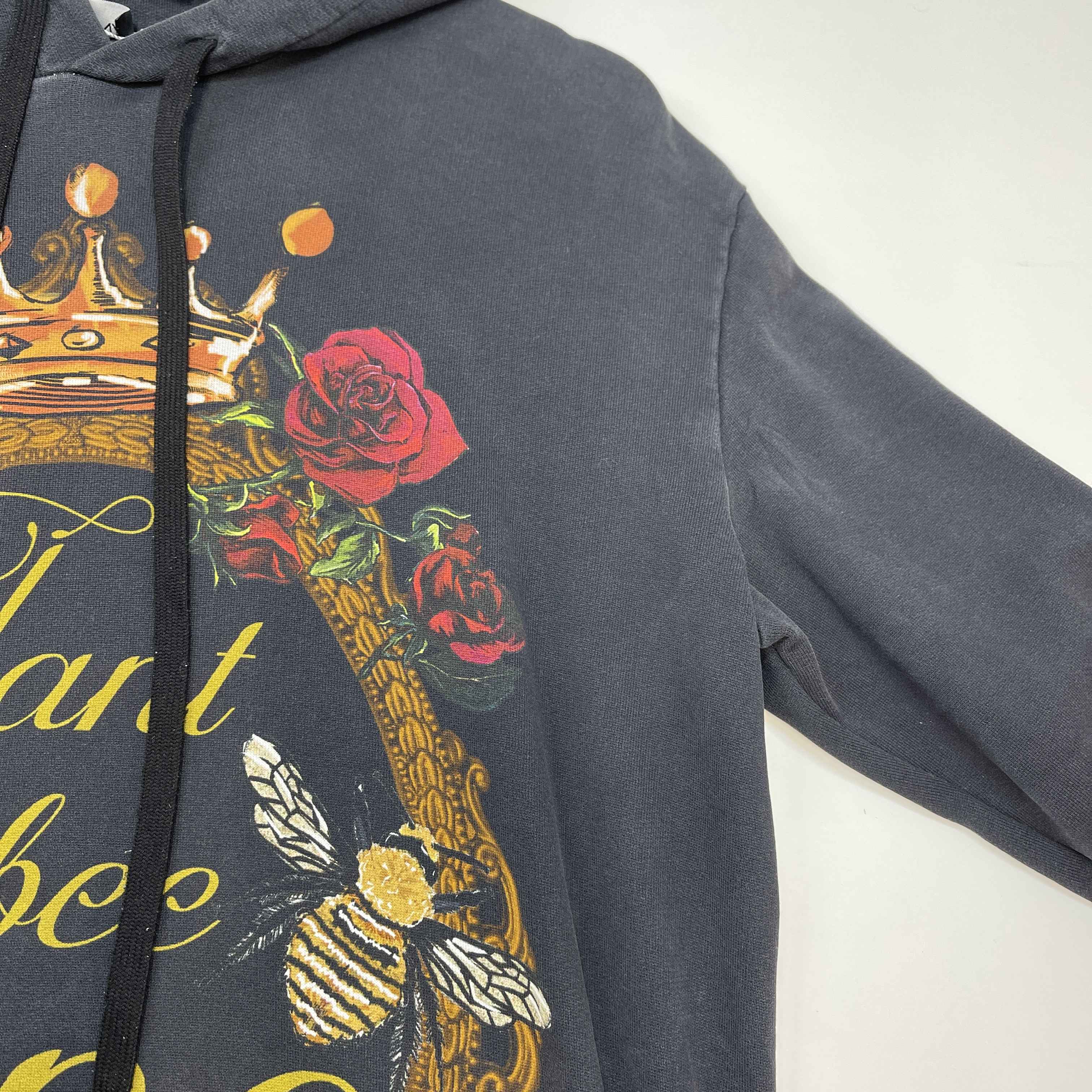 Men's Bee King Hoodie Black Size IT 48 / UK M