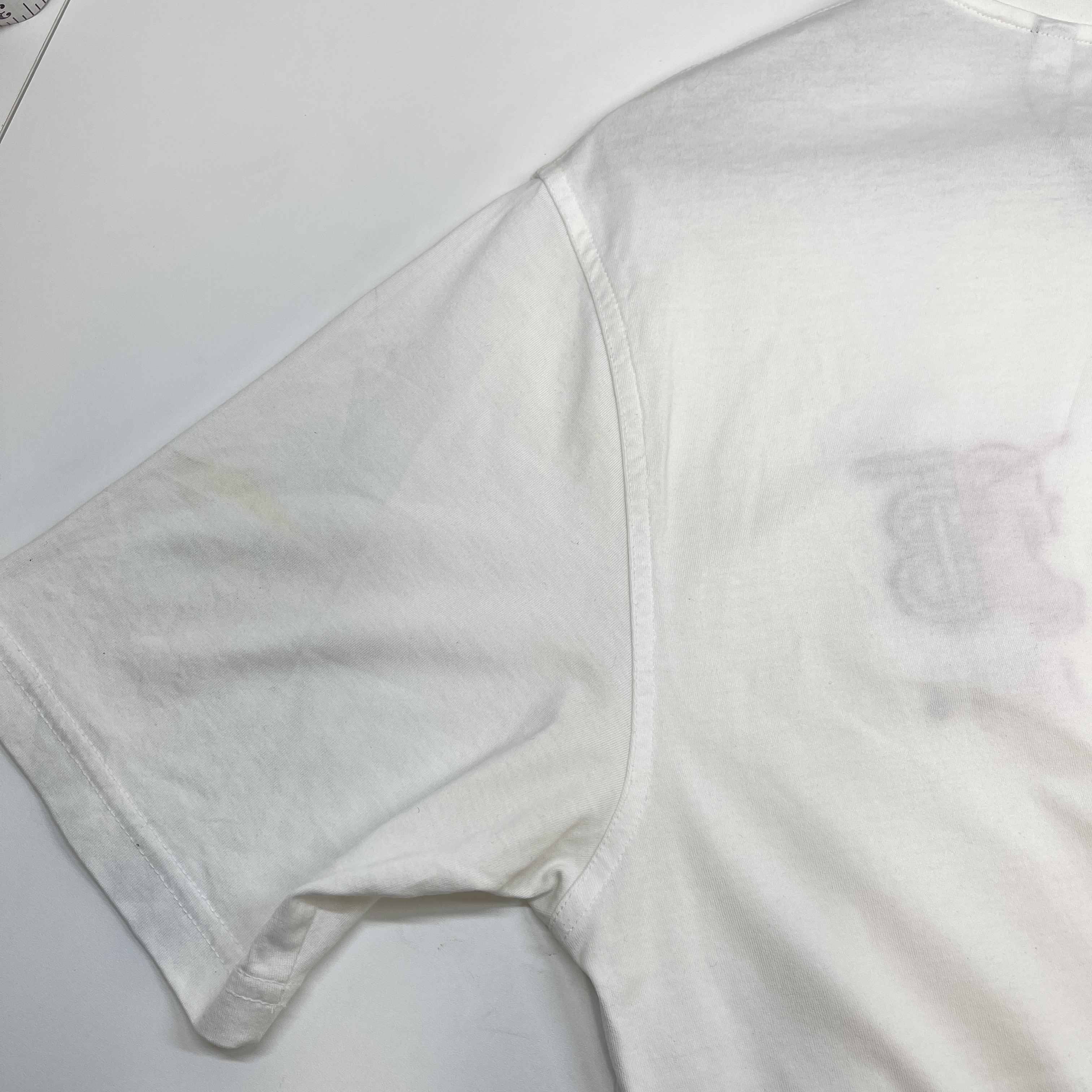 Men's Embroidered Logo T-Shirt White Size S