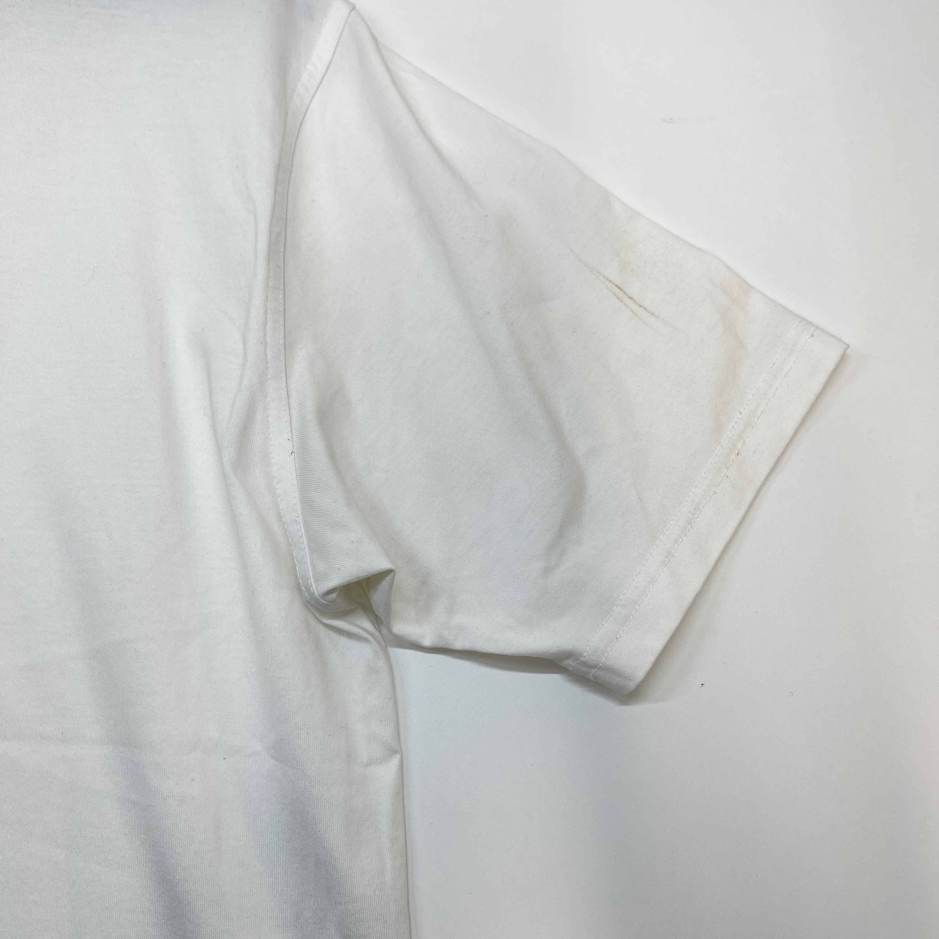 Men's Embroidered Logo T-Shirt White Size S