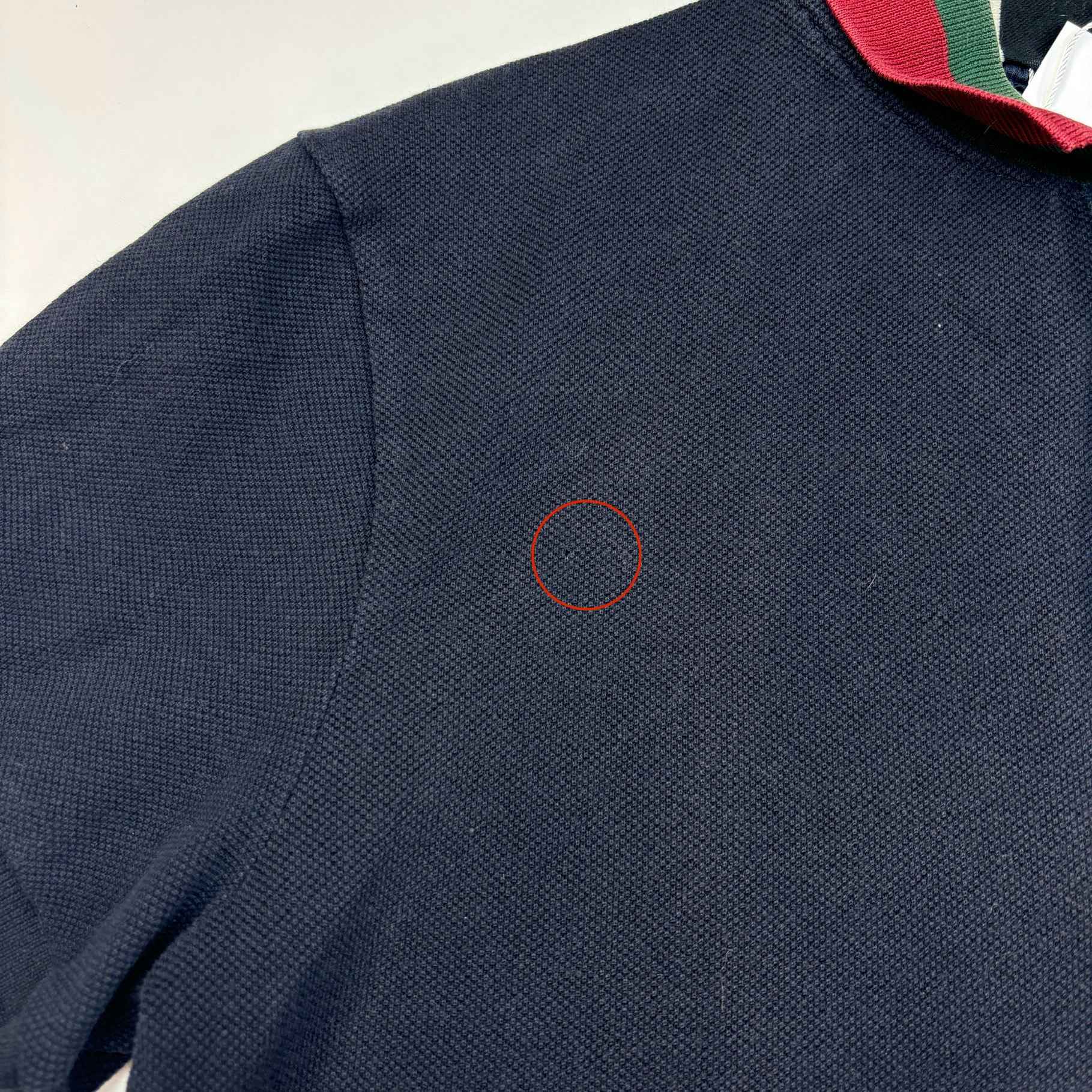 Men's Web Collar Polo Shirt Navy Size S