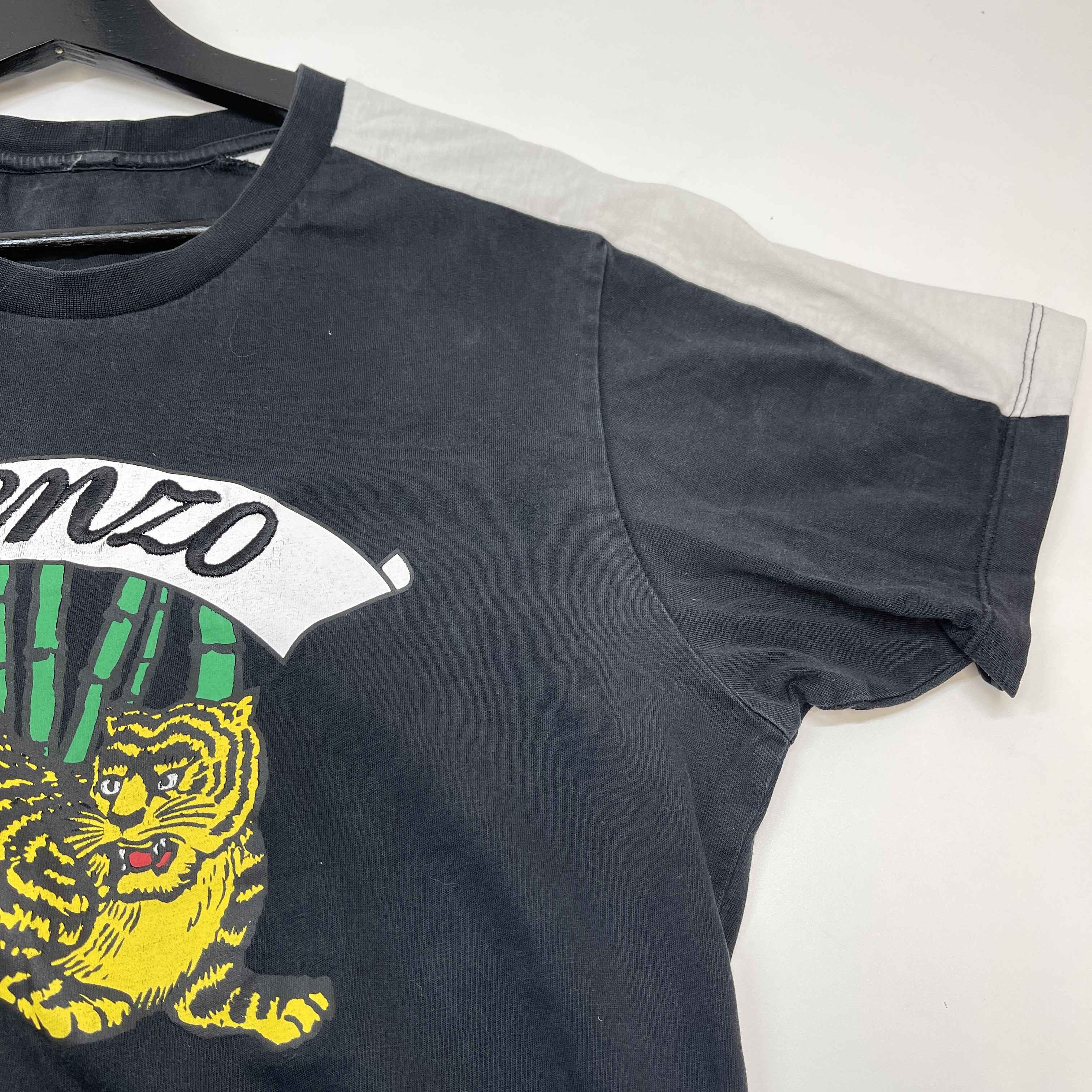 Men's Embroidered Logo Print T-Shirt Black Size S