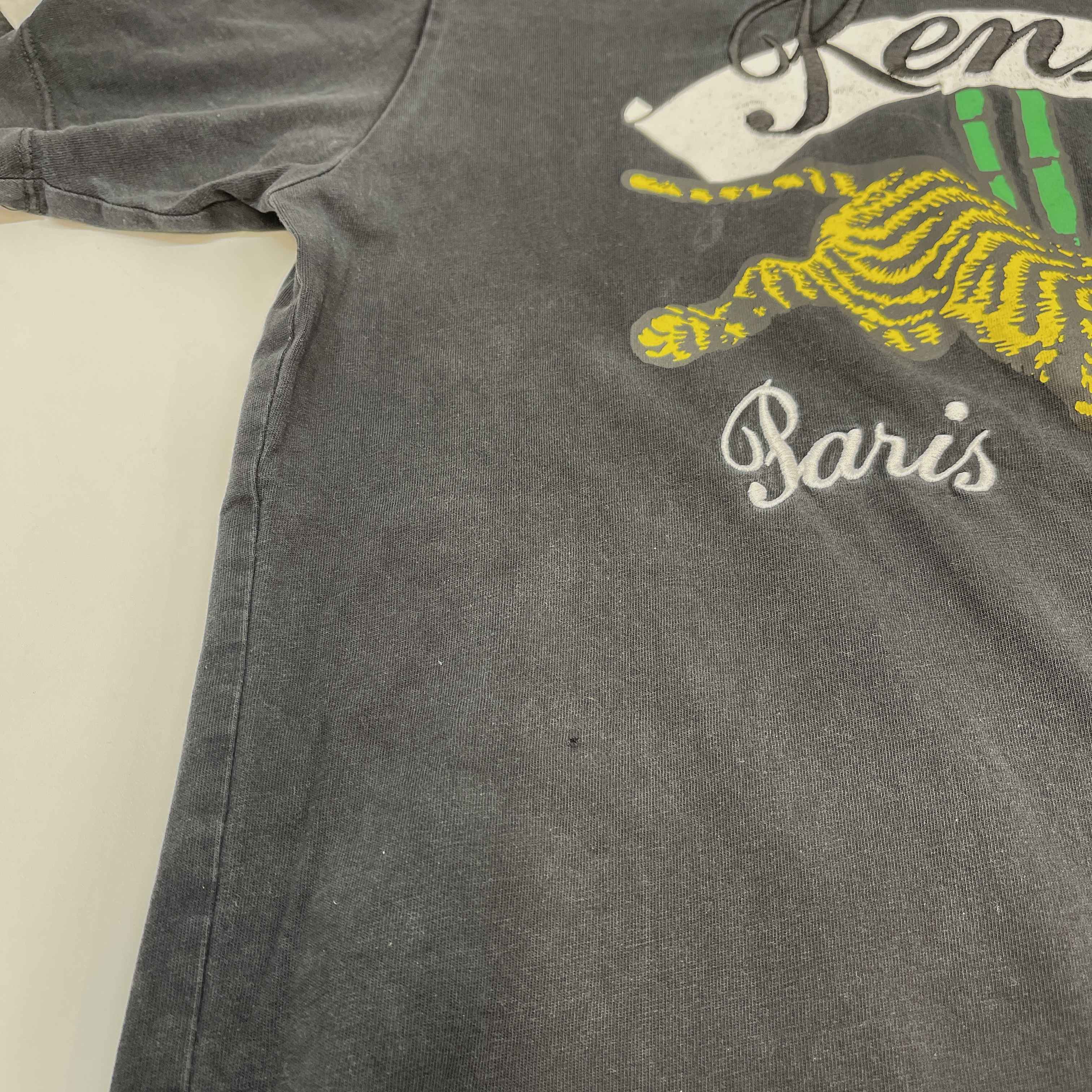 Men's Embroidered Logo Print T-Shirt Black Size S