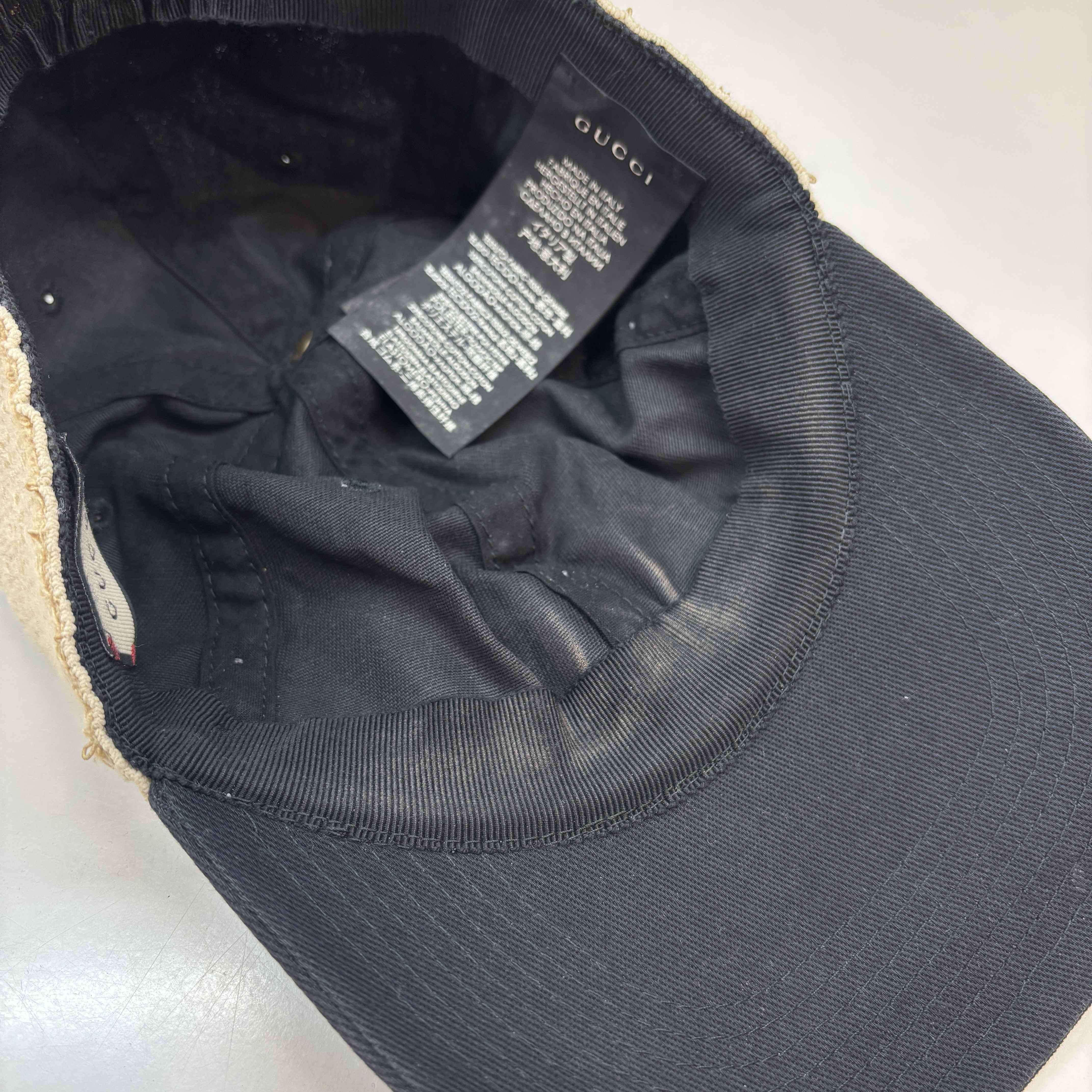 Men's Gabardine Gucci Headband Hat Black Size M