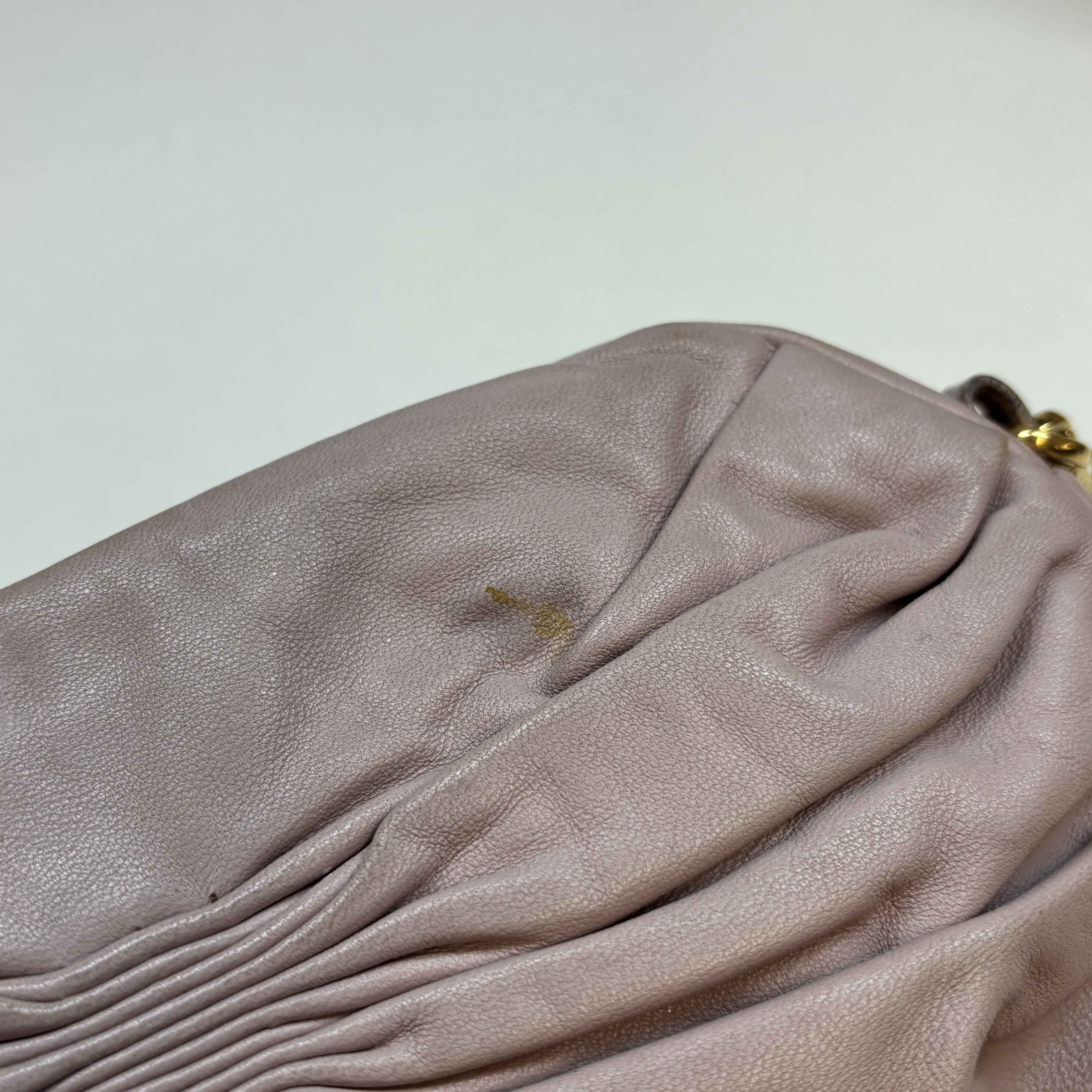 Women's Gathered Logo Handbag Pink