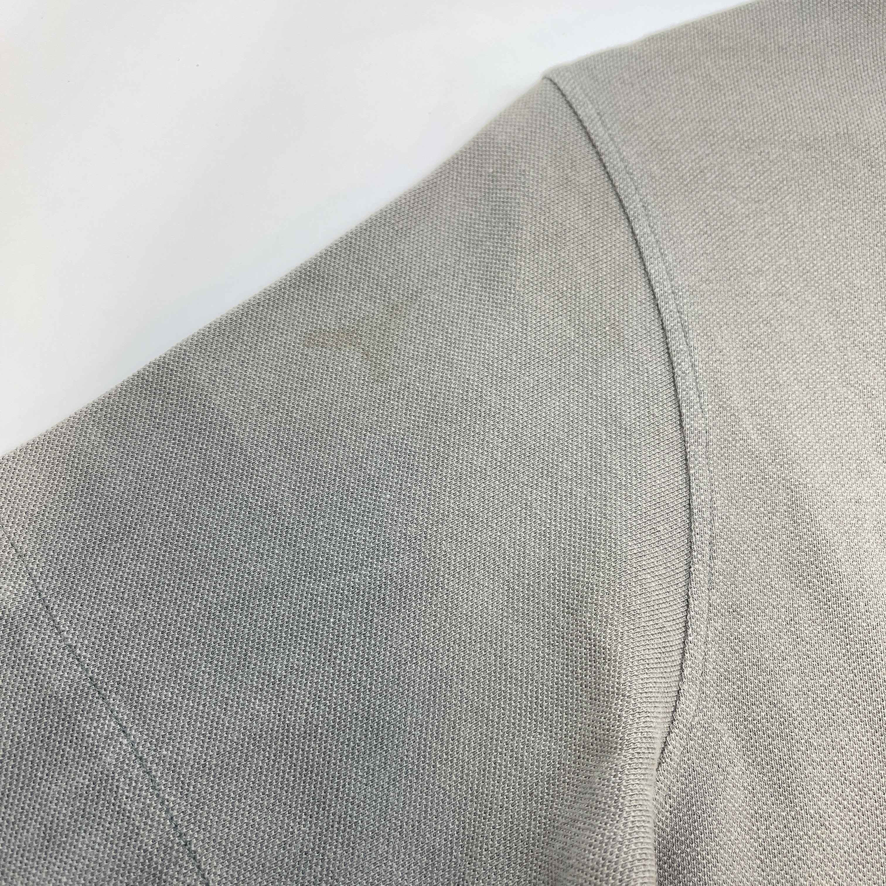 Men's Logo Patch Polo Shirt Grey Size S