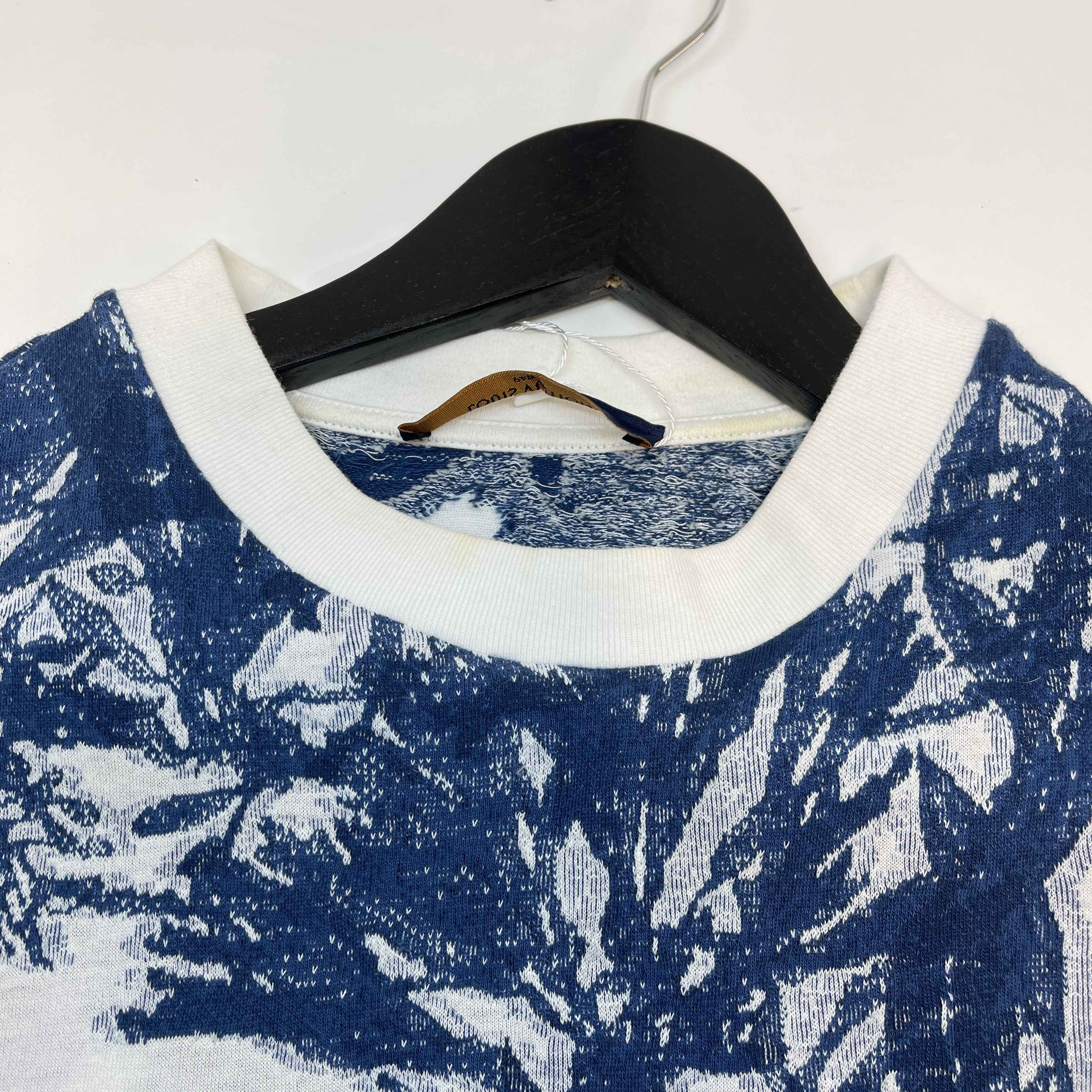 Men's Aquagarden Logo Print T-Shirt Blue Size S