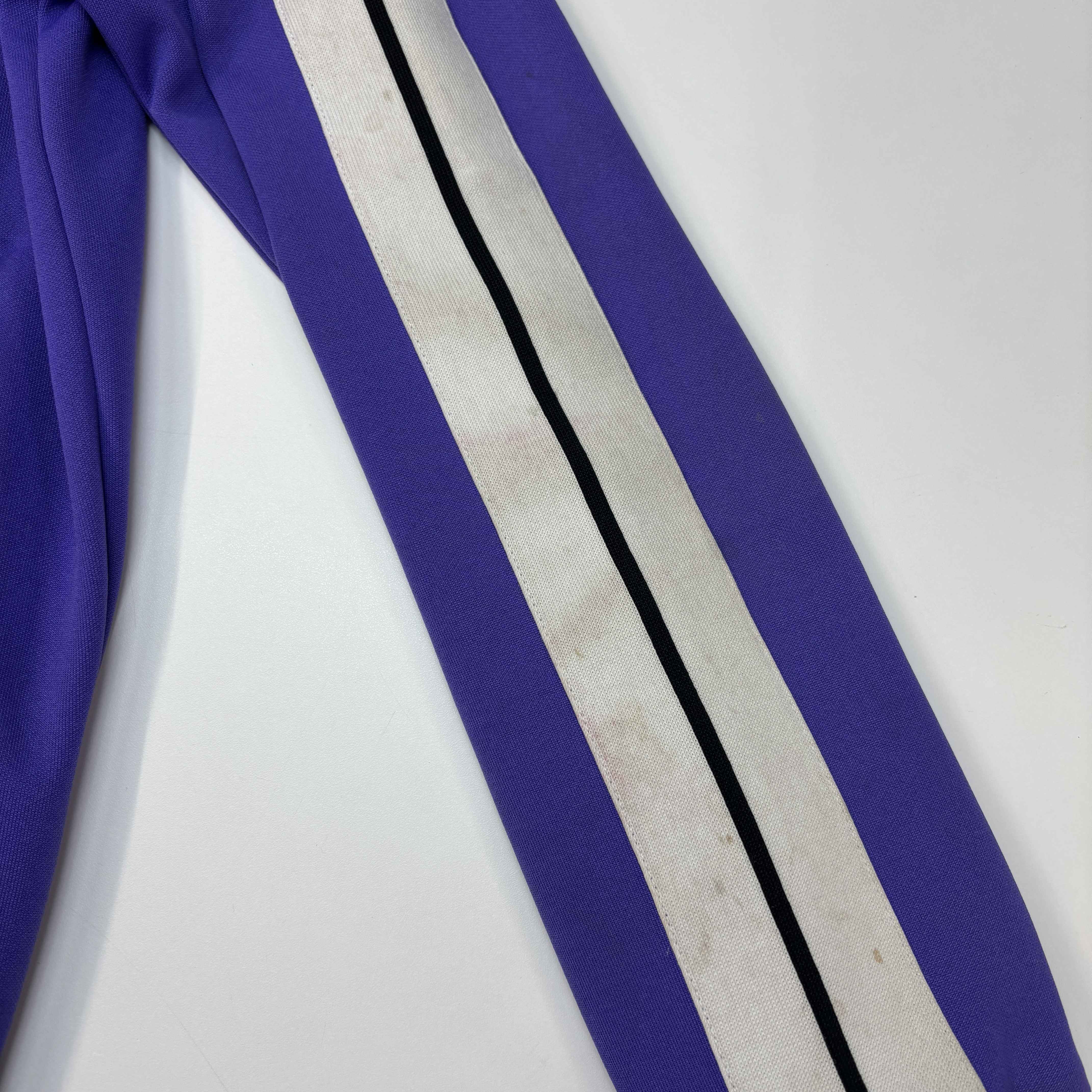 Men's Printed Logo Track Jacket Purple Size XS