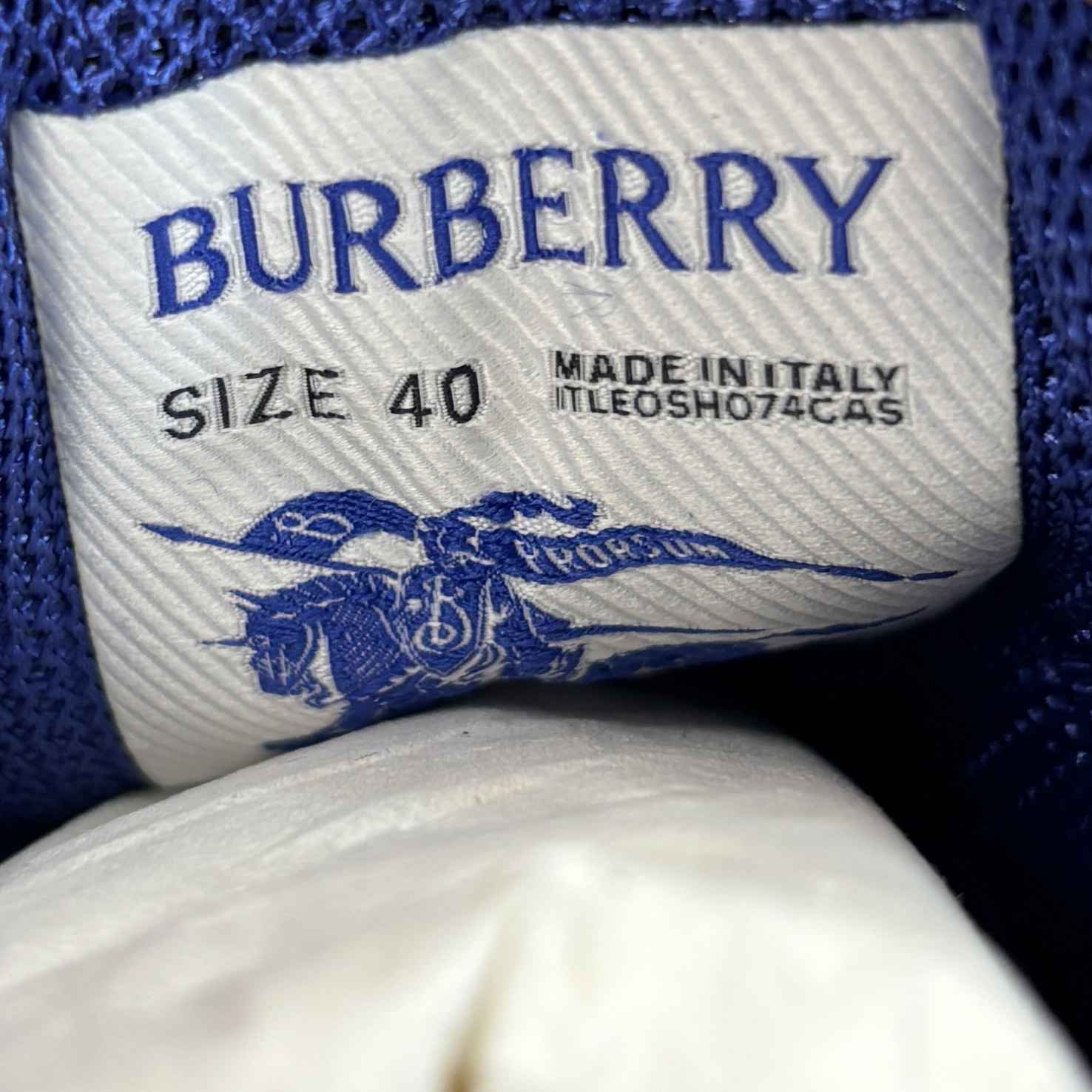 Men's Leather Box Low Trainers Blue Size EU 40 / UK 6